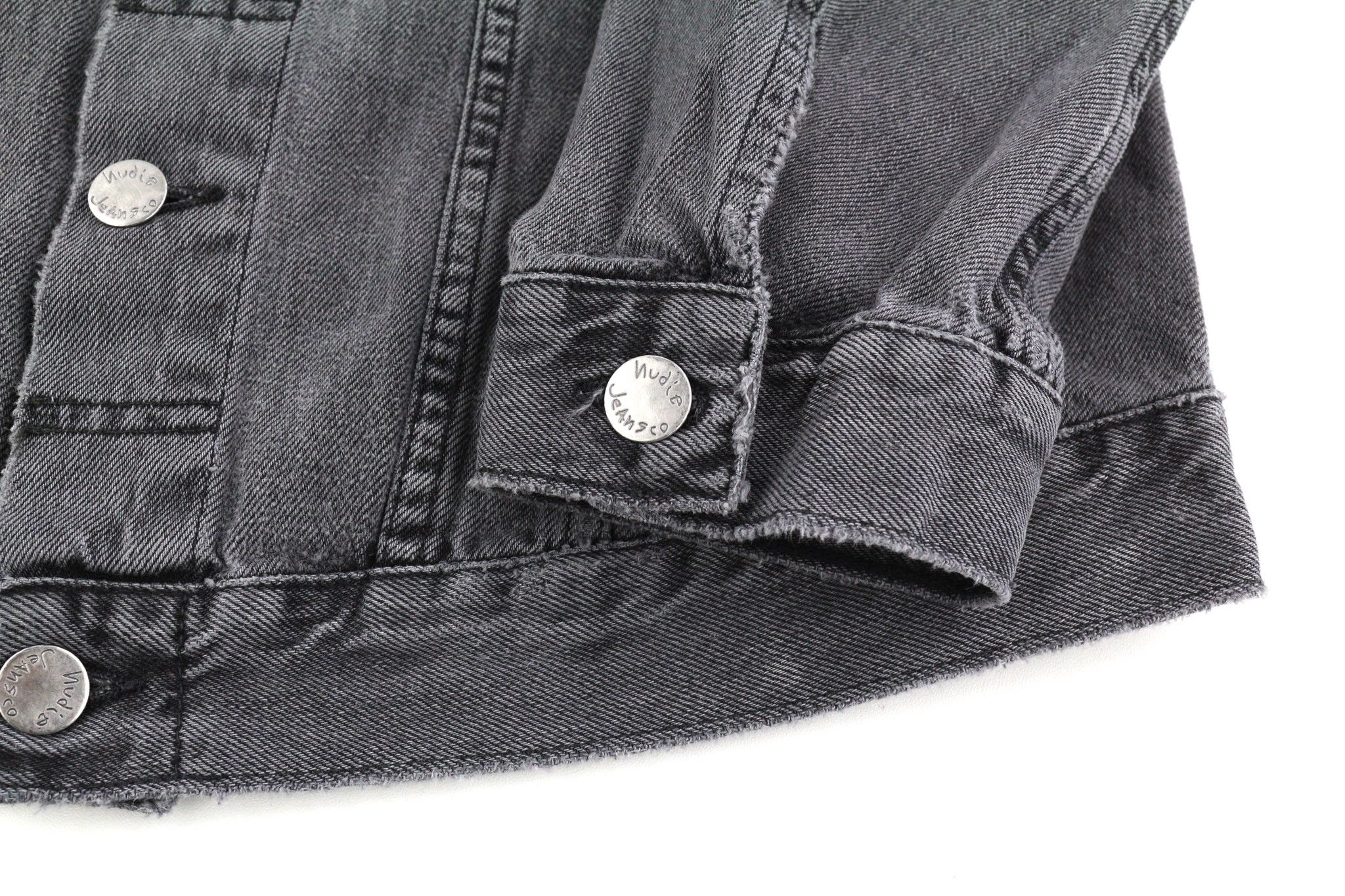 Nudie Jeans BILLY S Desolation Grey Polo Logo Denim Jacket 82463 Size US S / EU 44-46 / 1 - 5 Thumbnail