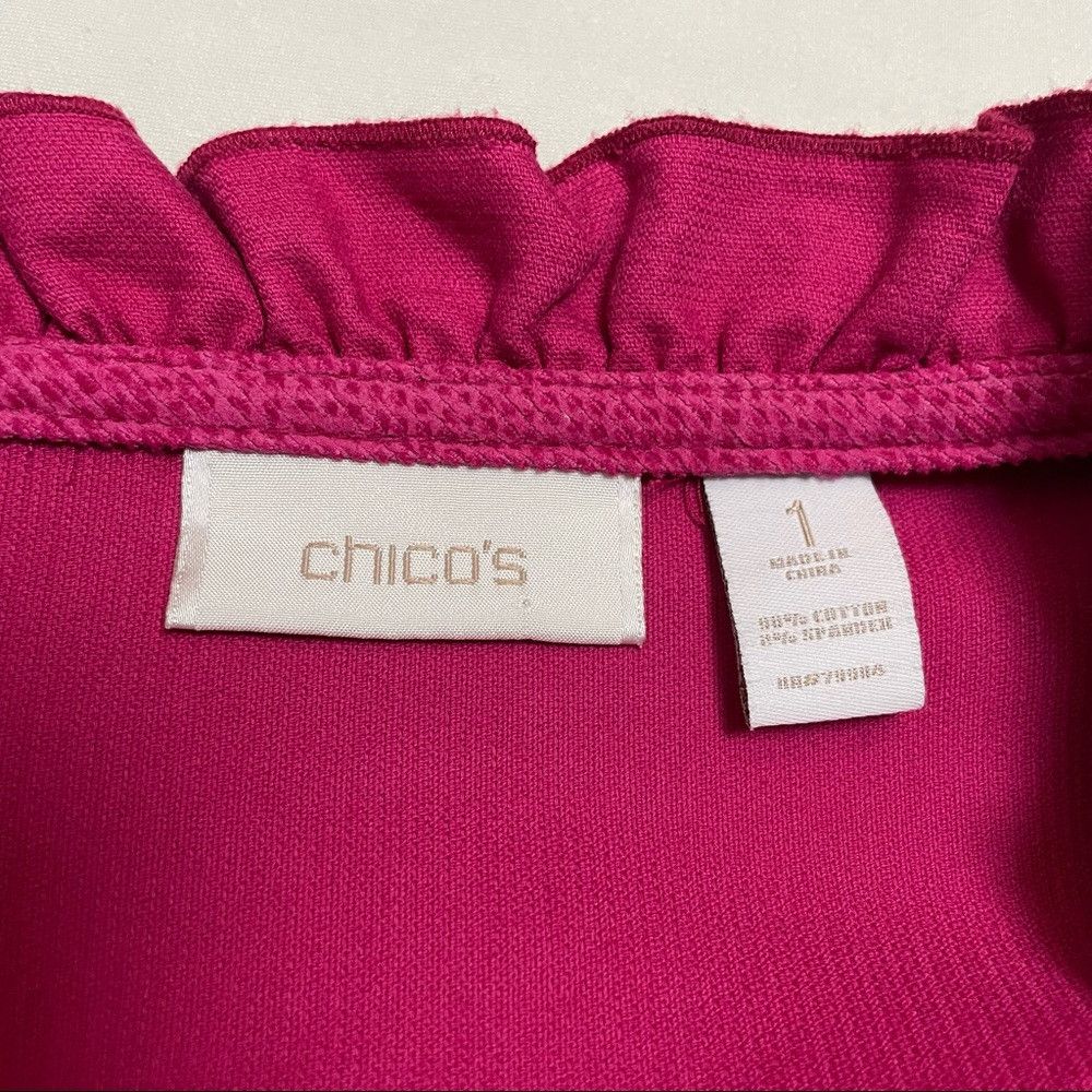 Chicos Chico’s Cord Bouquet Bianca Fuchsia Jacket Size 1 US M Size M / US 6-8 / IT 42-44 - 6 Thumbnail