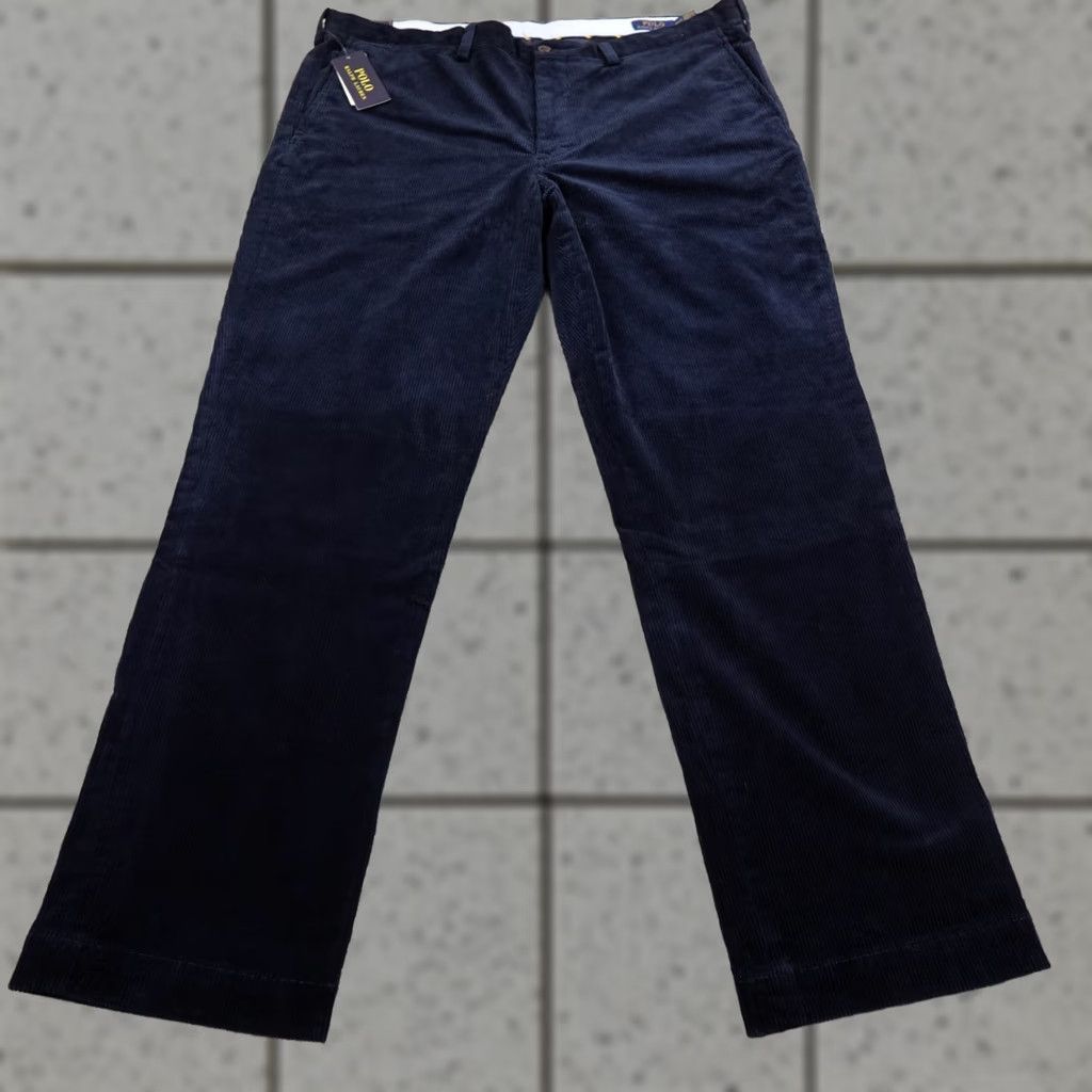 Polo Ralph Lauren Polo Ralph Lauren Pants Mens 40X32 Blue Corduroy Chino Bedford Straight Stretch Preppy Logo Pony Size US L / EU 52-54 / 3 - 1 Thumbnail