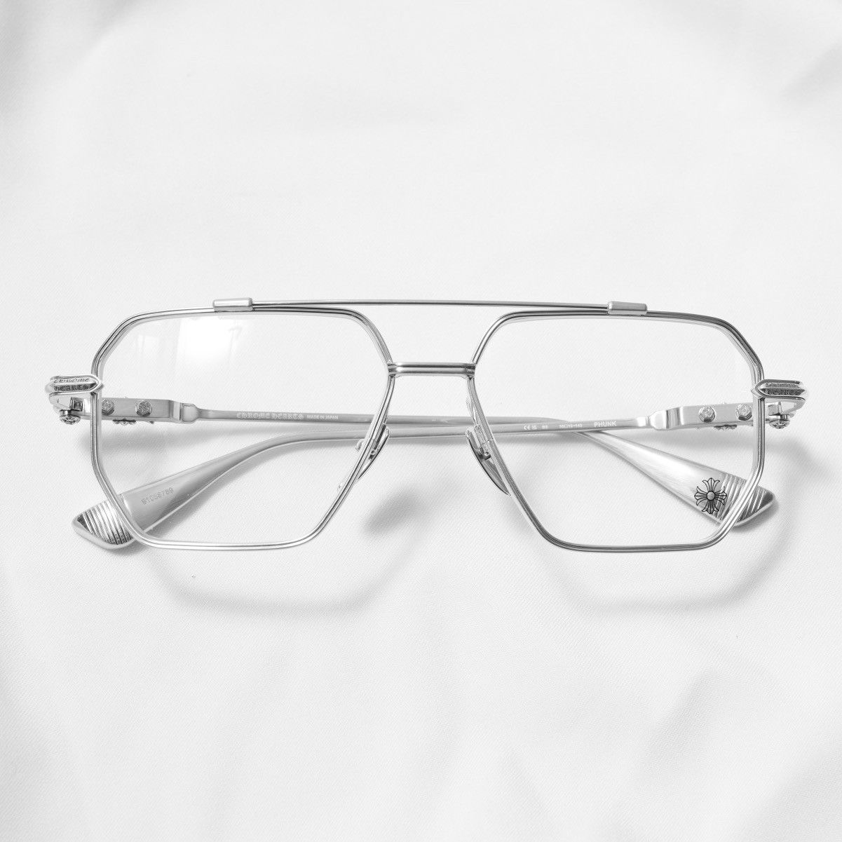Chrome Hearts CHROME HEARTS PHUNK BRUSHED SILVER GLASSES Size ONE SIZE - 8 Thumbnail