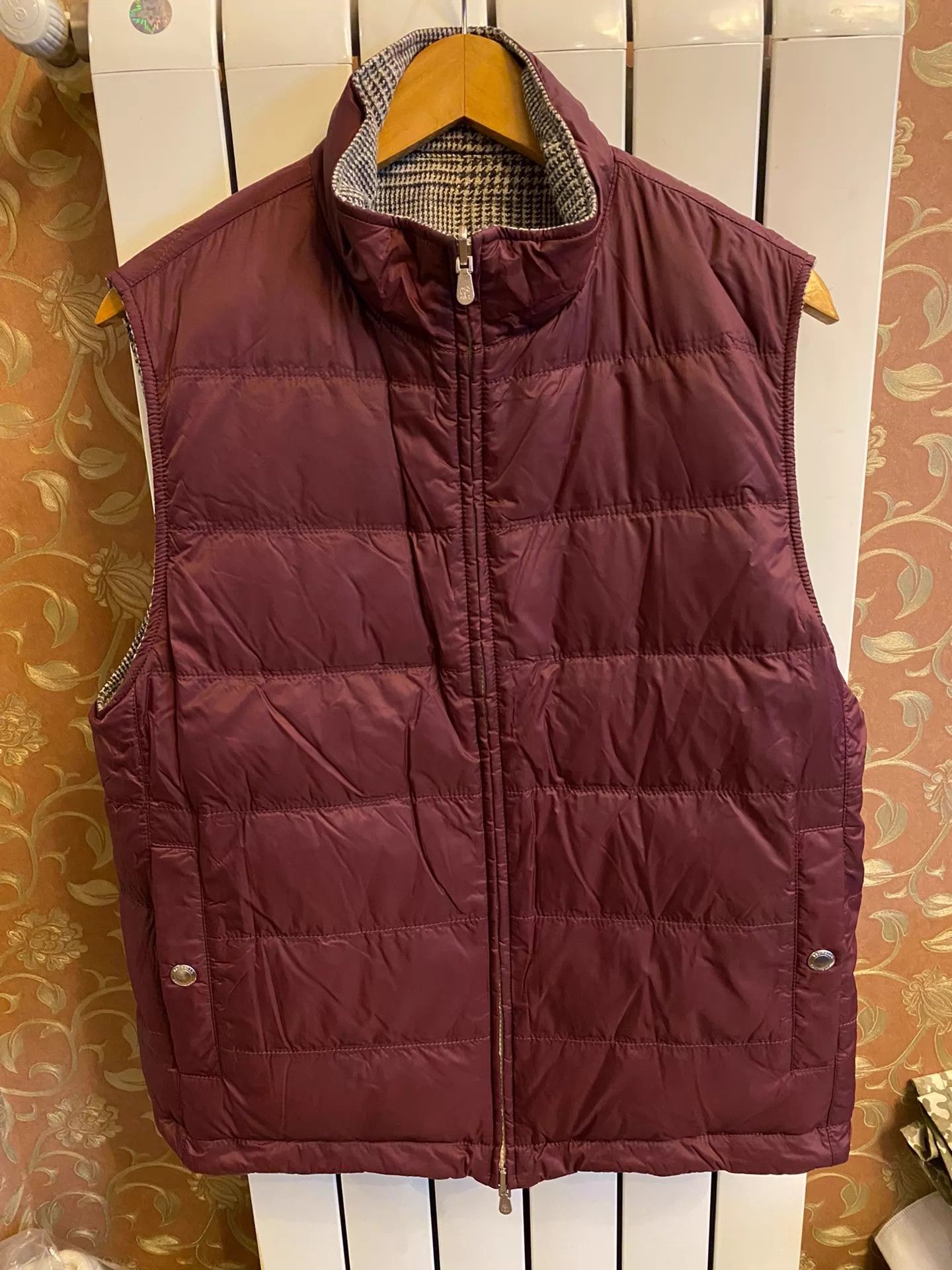 Brunello Cucinelli BC Double-Face Prince Check Cashmere Down Vest Size US M / EU 48-50 / 2 - 3 Thumbnail