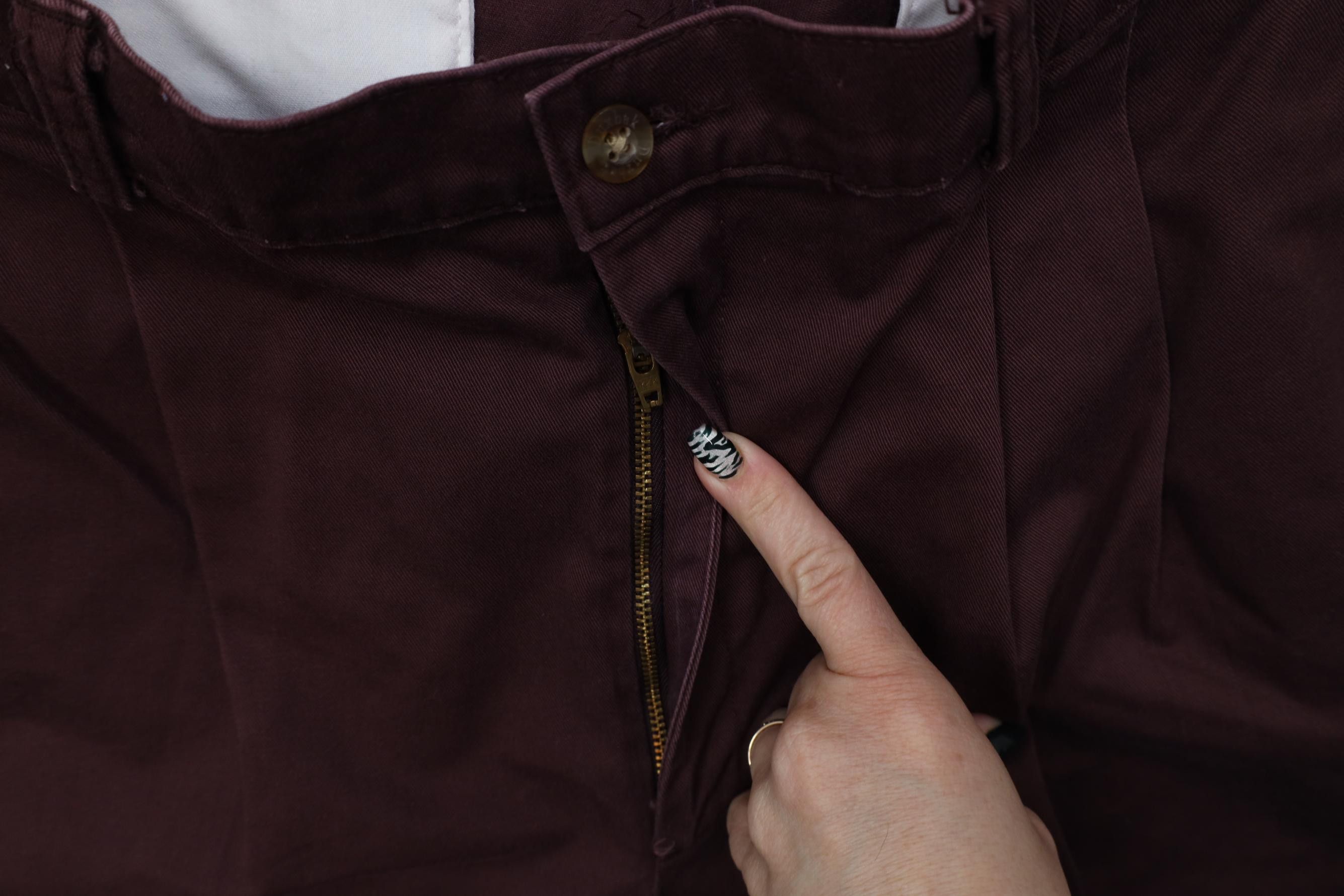 Vintage Vintage 90s Streetwear Wide Leg Chino Pants Cotton Maroon Size US 36 / EU 52 - 6 Thumbnail