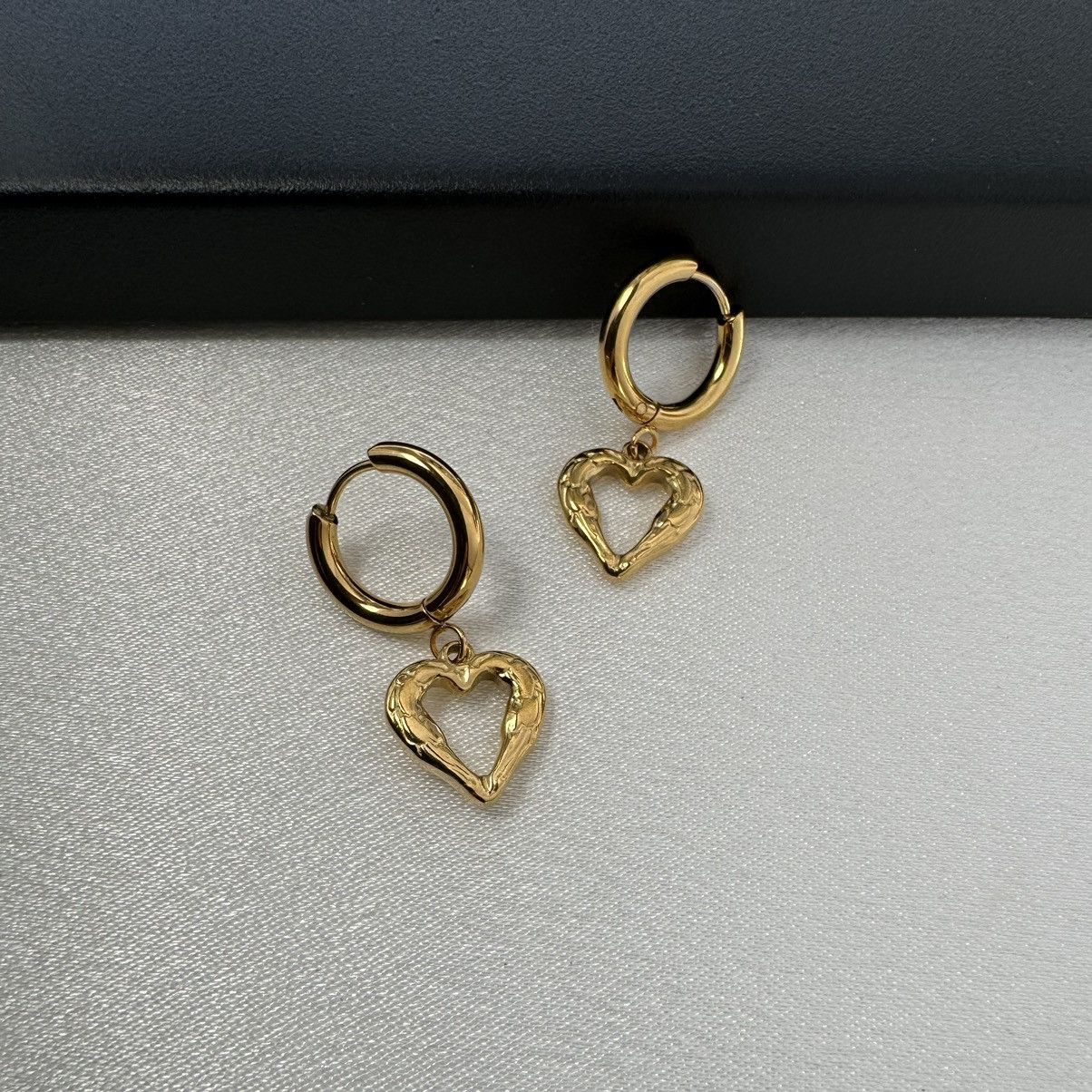 Other Love Heart Dangle Drop Earrings for Women Size ONE SIZE - 2 Thumbnail