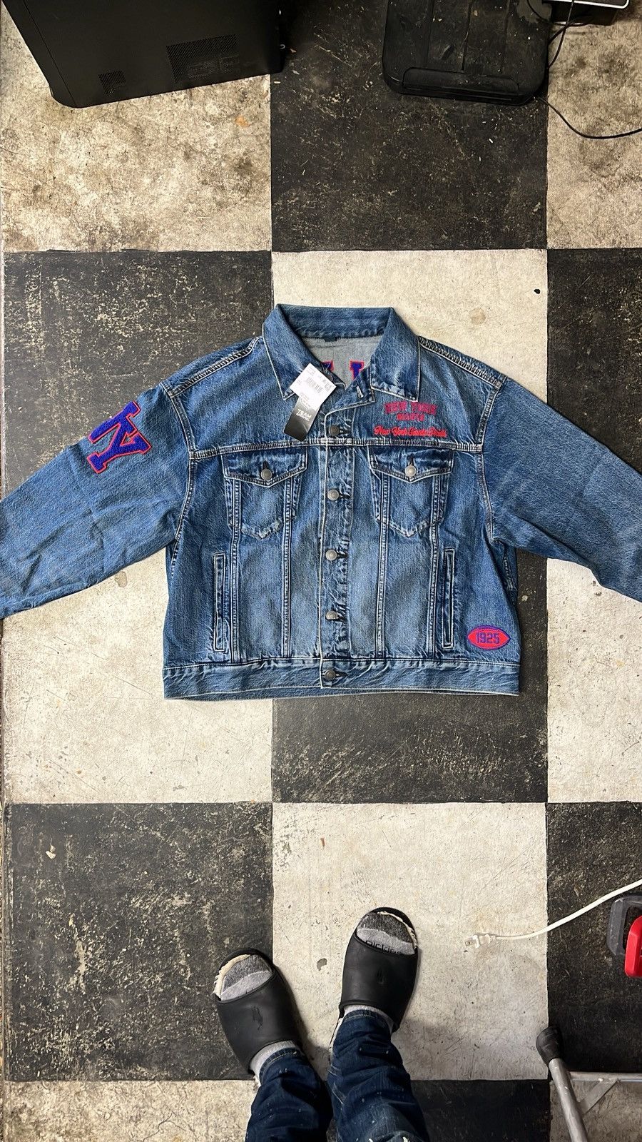 American Eagle Outfitters × NFL New York Giants American Eagle Denim Jacket Size US L / EU 52-54 / 3 - 2 Thumbnail