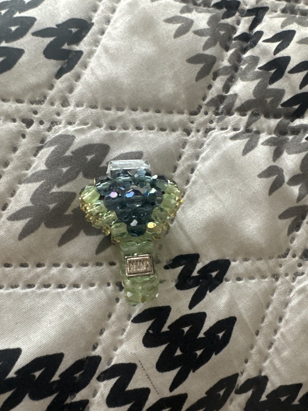 Number (N)ine Number (n)ine beaded ring Size ONE SIZE - 5 Thumbnail