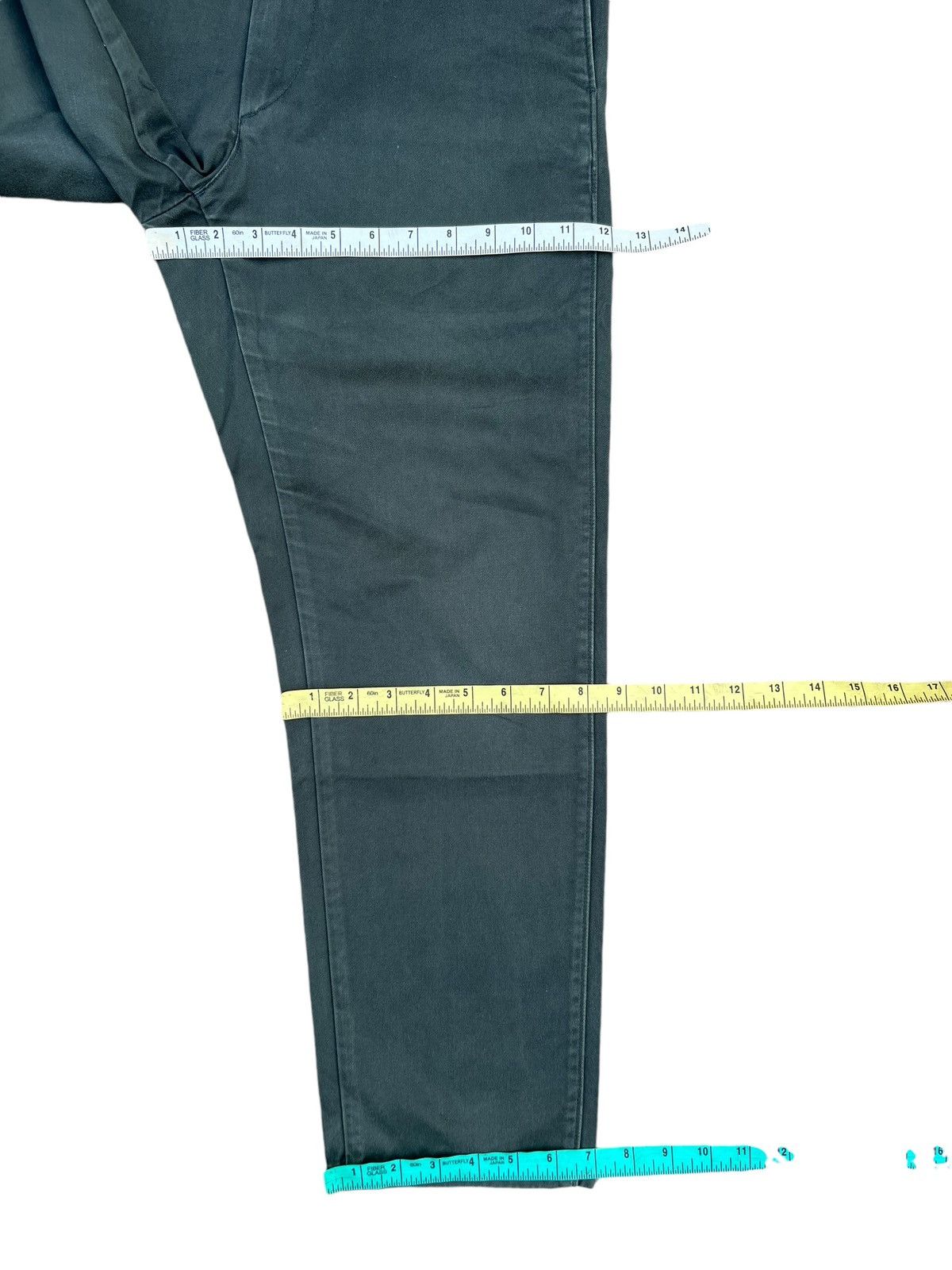 Lemaire Lemaire X Uniqlo Sun Fade Green Chinos Trouser Pant Cropped Size US 29 - 4 Thumbnail