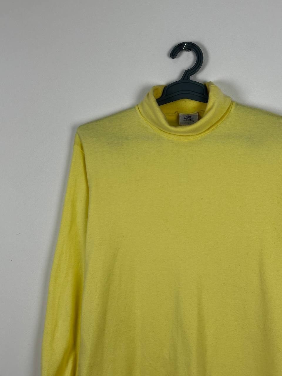 Sunspel × Vintage Vintage Sunspel Yellow Cotton Turtleneck Size L Size US L / EU 52-54 / 3 - 3 Thumbnail