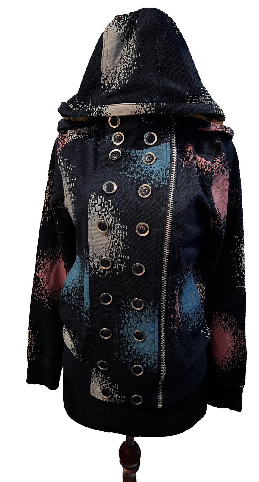Marc by Marc Jacobs Archive Marc by Marc Jacobs Spray Paint Hoodie Moto Jacket Size XS / US 0-2 / IT 36-38 - 2 Thumbnail