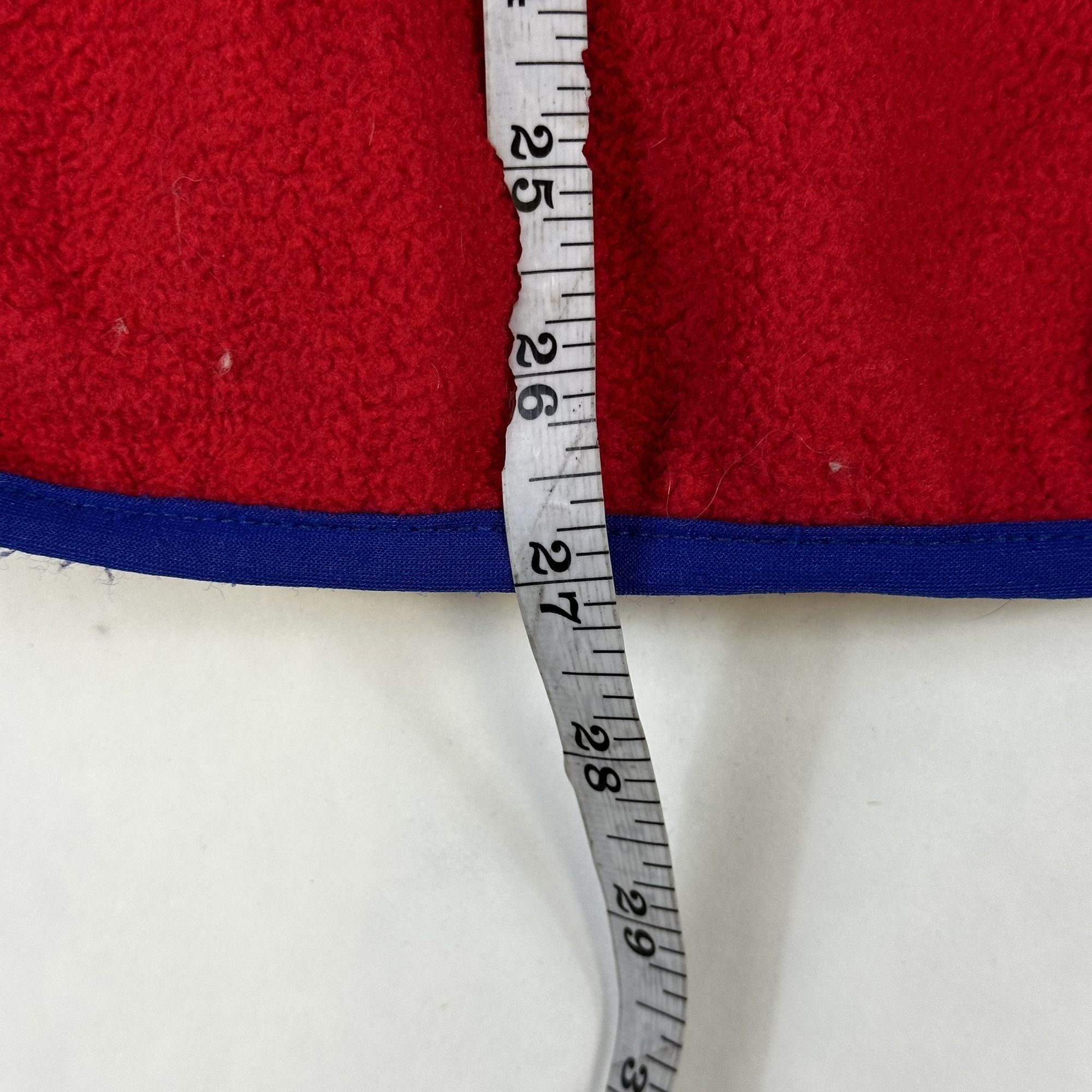 L.L. Bean Vintage L.L. Bean Mens Red Fleece Pullover With Blue Trim La Size US L / EU 52-54 / 3 - 5 Thumbnail