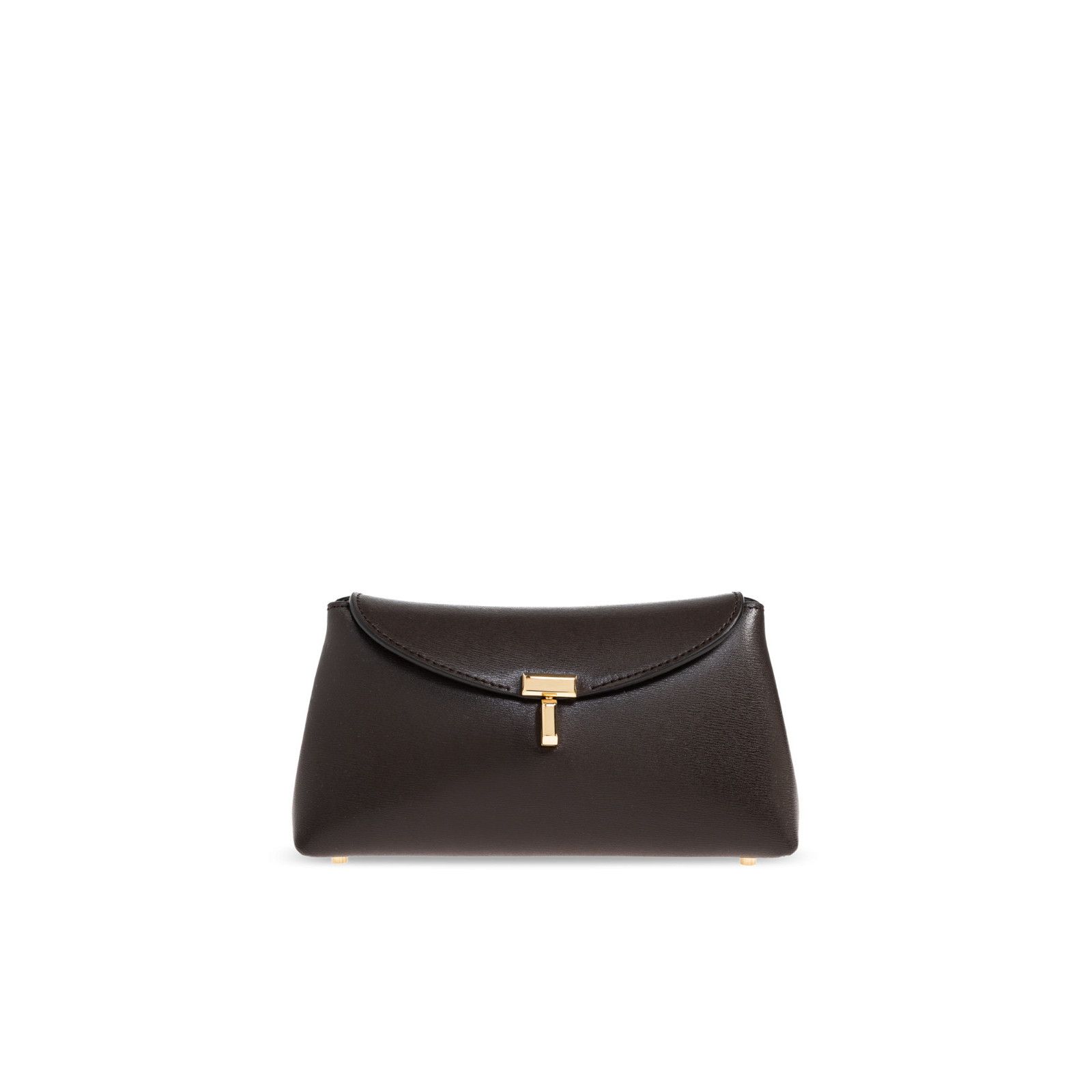 Toteme TOTEME T-Lock Brown Mini Clutch New Size ONE SIZE - 1 Thumbnail