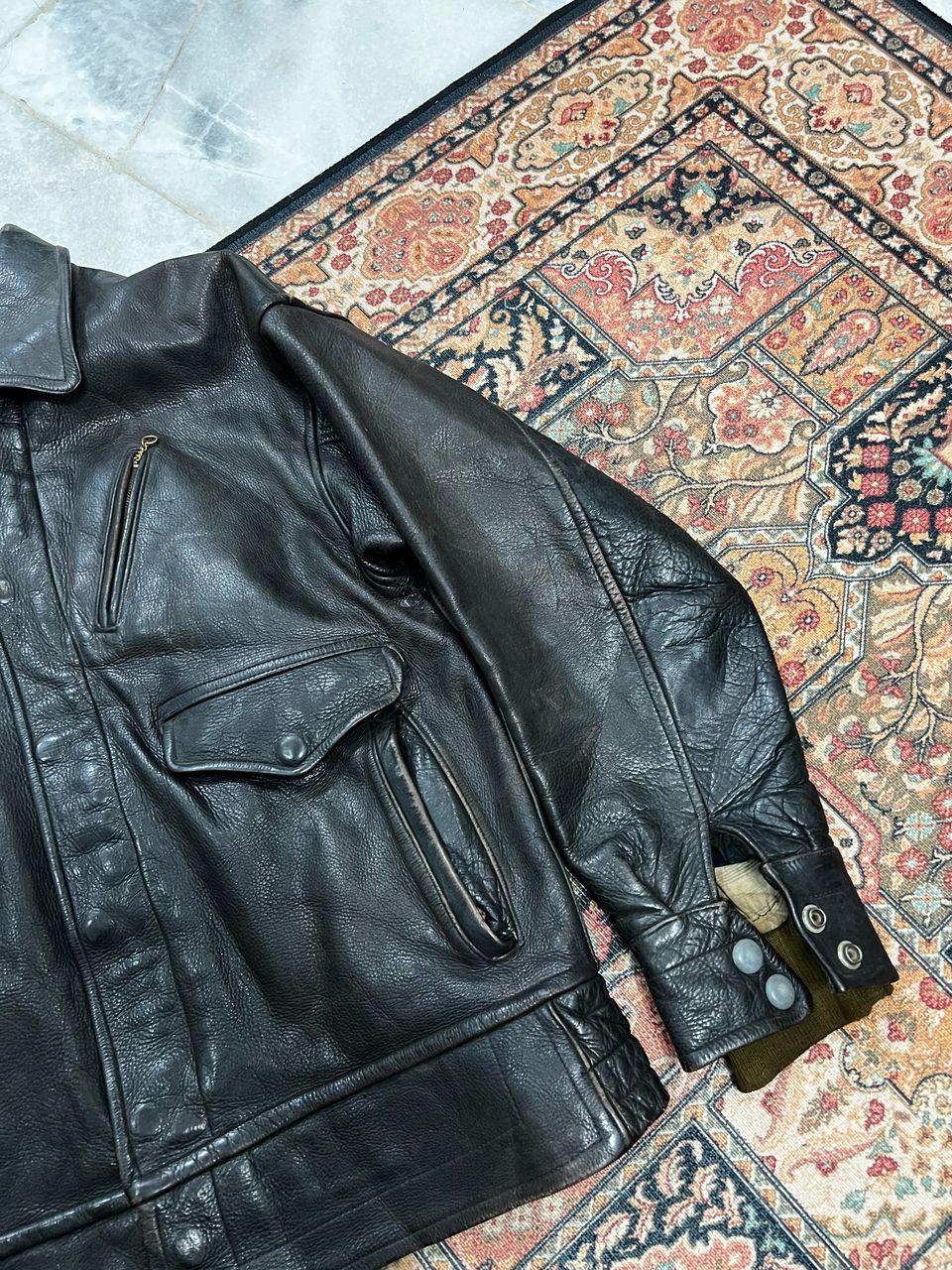 Vintage Vintage 60’s Leather Jacket Size US M / EU 48-50 / 2 - 4 Thumbnail