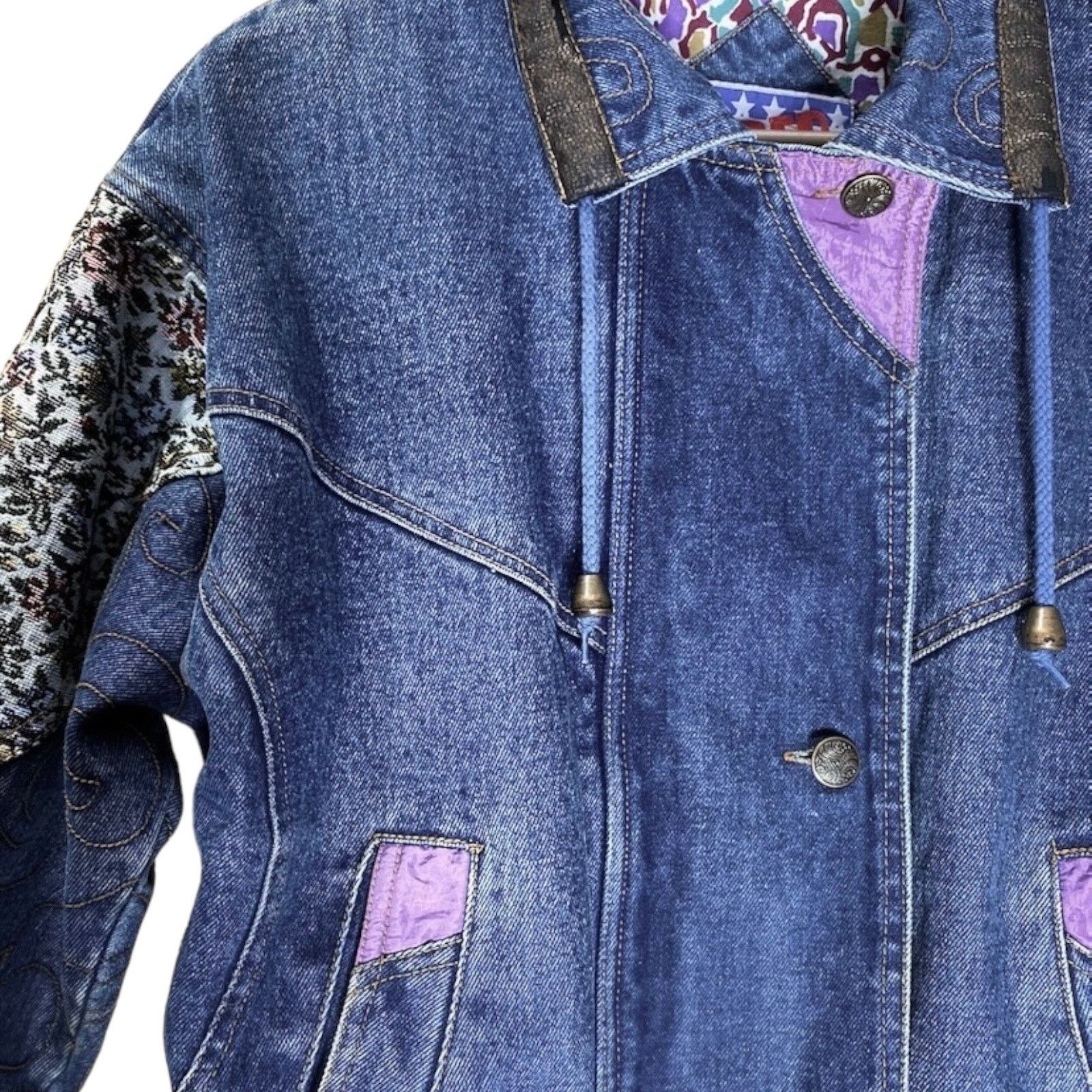 Faded Glory Faded Glory Denim Tapestry Jacket Vintage 80s Large Cotton Size L / US 10 / IT 46 - 6 Thumbnail