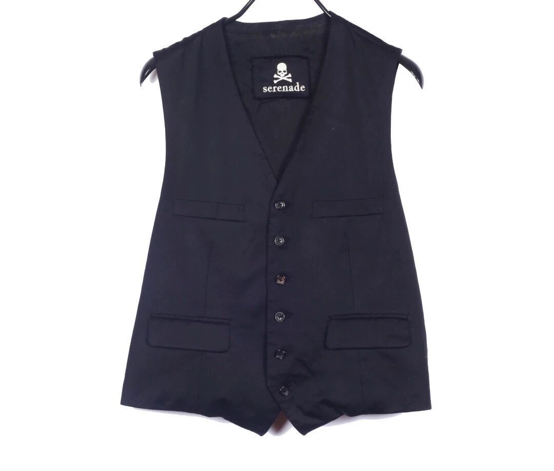 Mastermind Japan Black Sleeveless Button-Front Vest Size US M / EU 48-50 / 2 - 1 Thumbnail