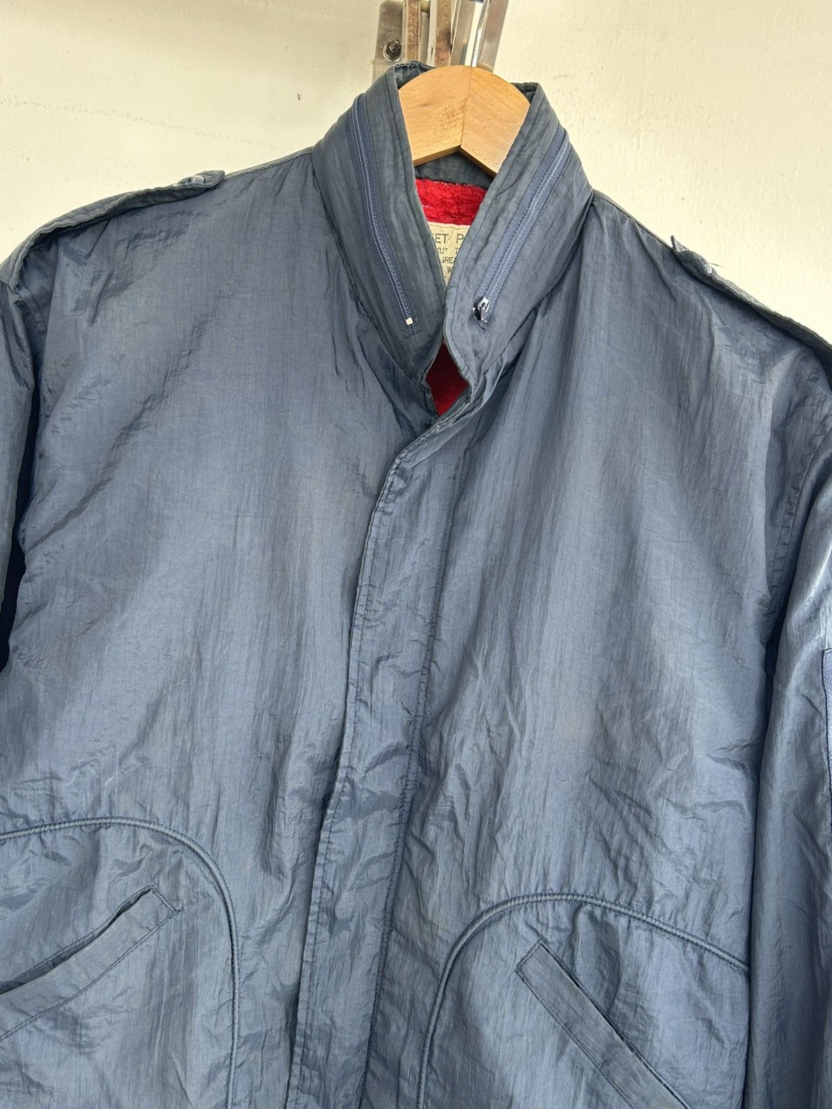 Other Pilot Bomber Jacket Vintage Navy Blue Size US L / EU 52-54 / 3 - 3 Thumbnail