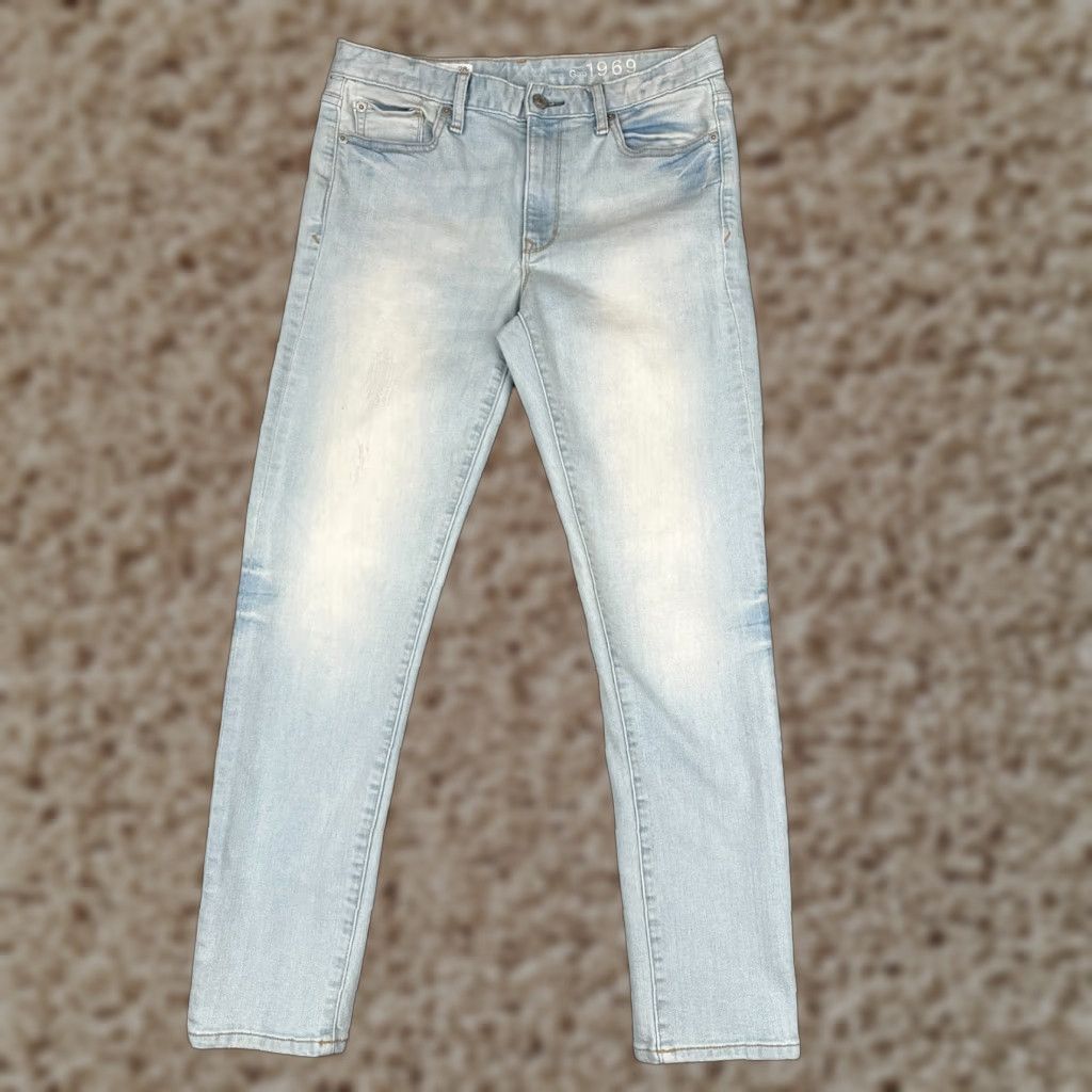 Gap Gap Jeans Women 28 Blue Denim Always Skinny High Rise Light Wash Distressed 28L Size 28" / US 6 / IT 42 - 1 Thumbnail