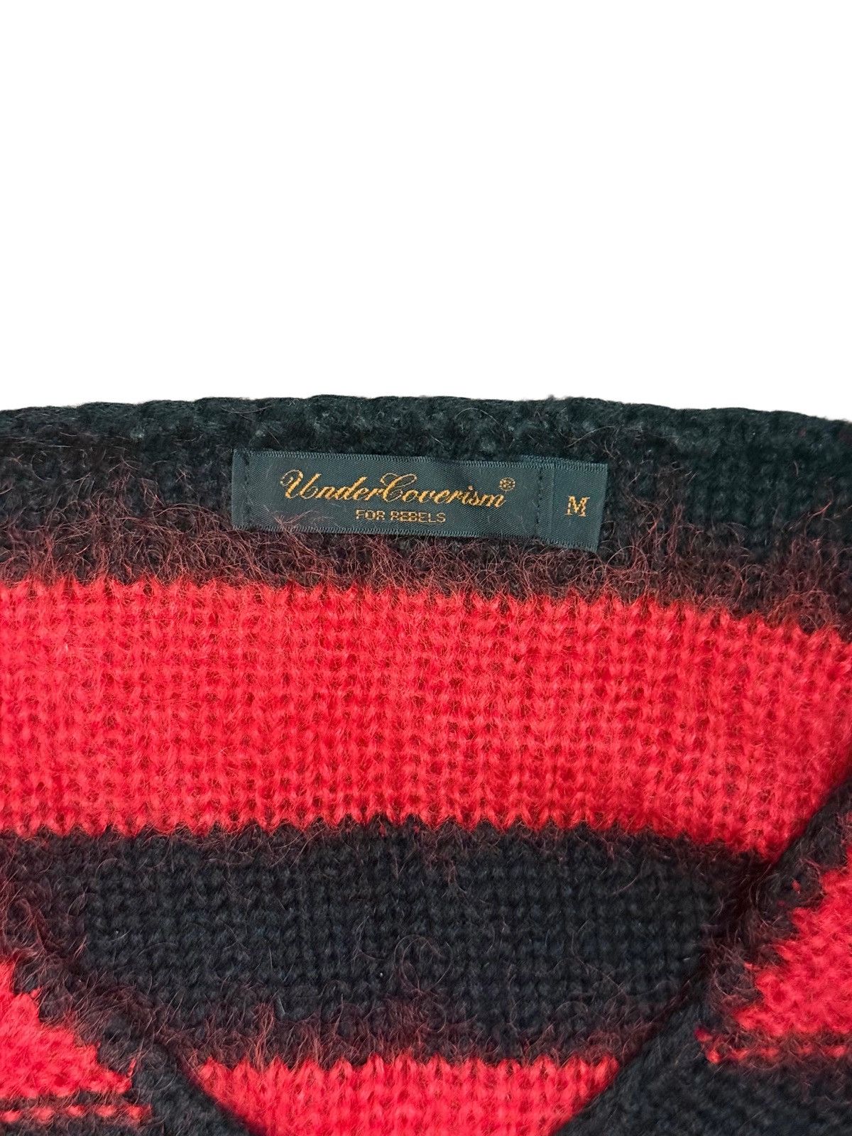 Undercover Undercover AW03 "Paper Doll" Punk Mohair Stripe Sweater Size US M / EU 48-50 / 2 - 2 Thumbnail