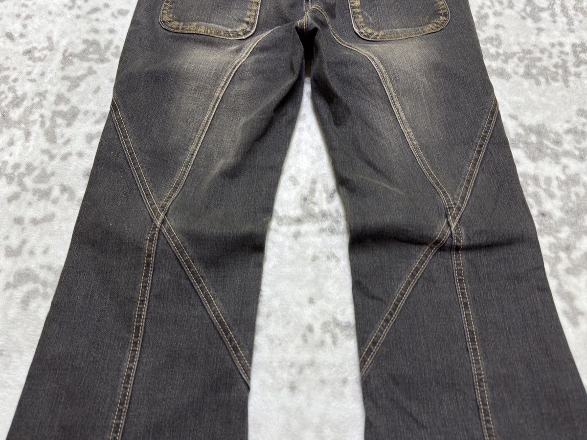 Japanese Brand Flare Jeans DOO YON Reconstructed Acid Washed Denim Boot Cut Size US 26 / EU 42 - 13 Thumbnail