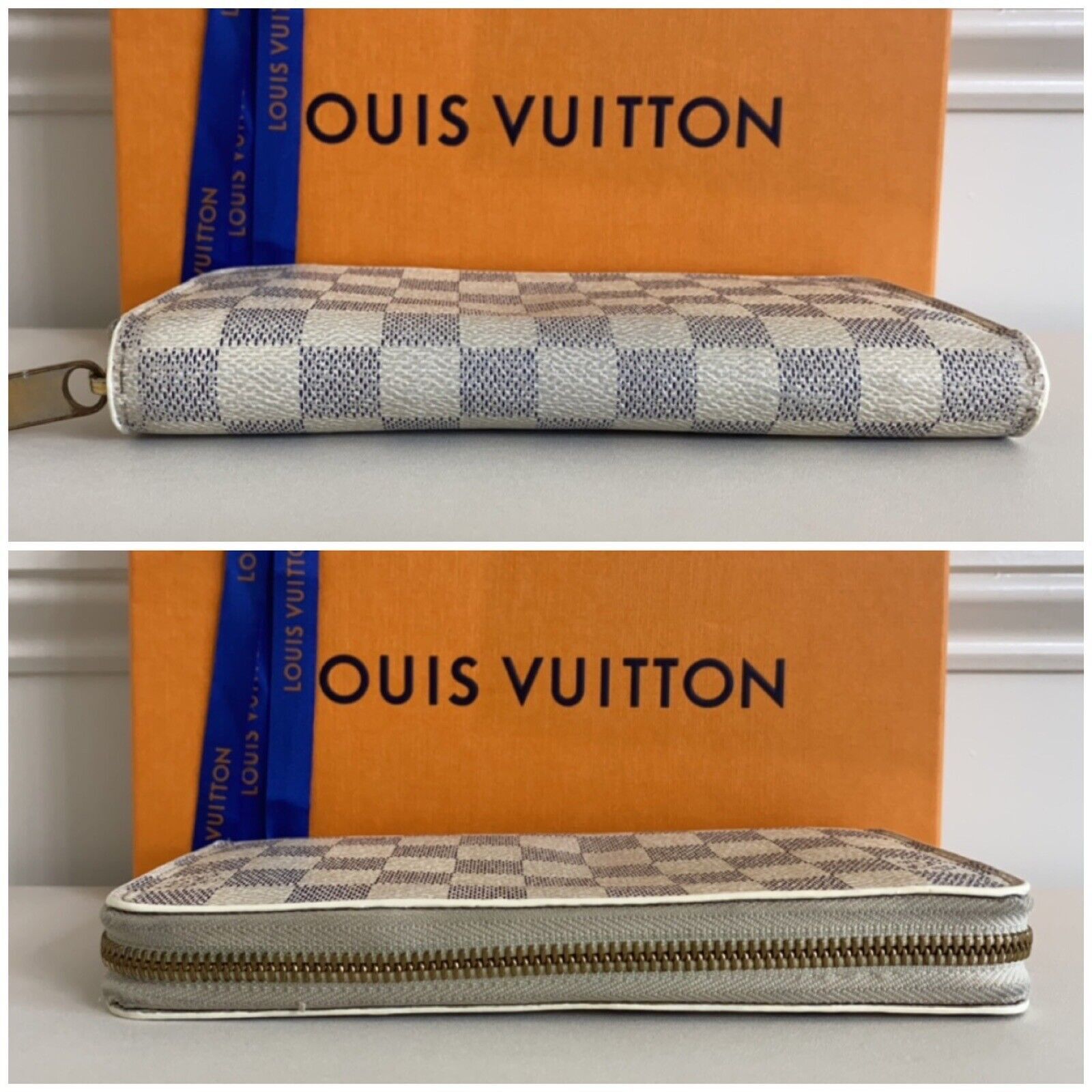 Louis Vuitton Louis Vuitton Damier Azur Leather Zippy Organizer Wallet Size ONE SIZE - 9 Thumbnail