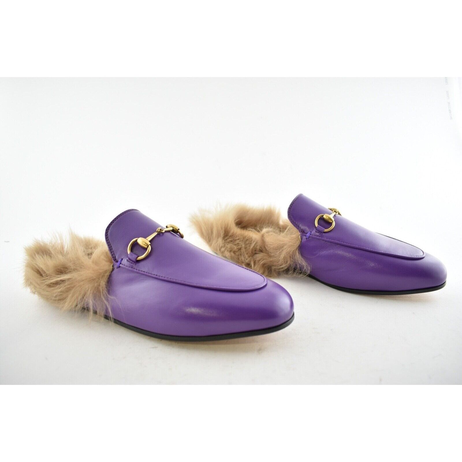 Gucci Princetown Leather Fur Loafer Slide Mule Slipper Flat 37 Size US 7 / IT 37 - 4 Thumbnail