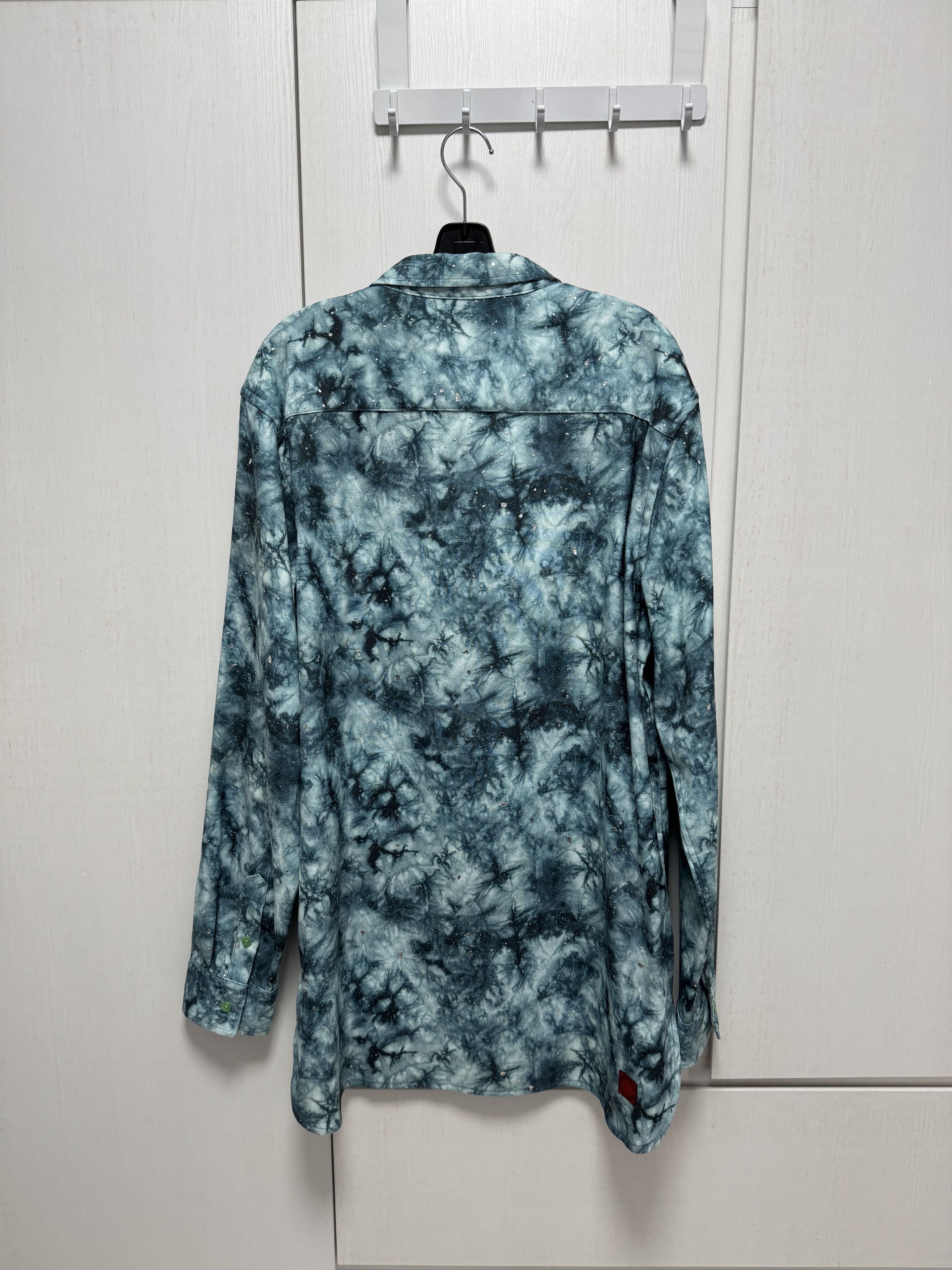 CLOT Clot Jade Tie-Dye Silver Paint Chinese Shirt Sz XL Size US XL / EU 56 / 4 - 4 Thumbnail