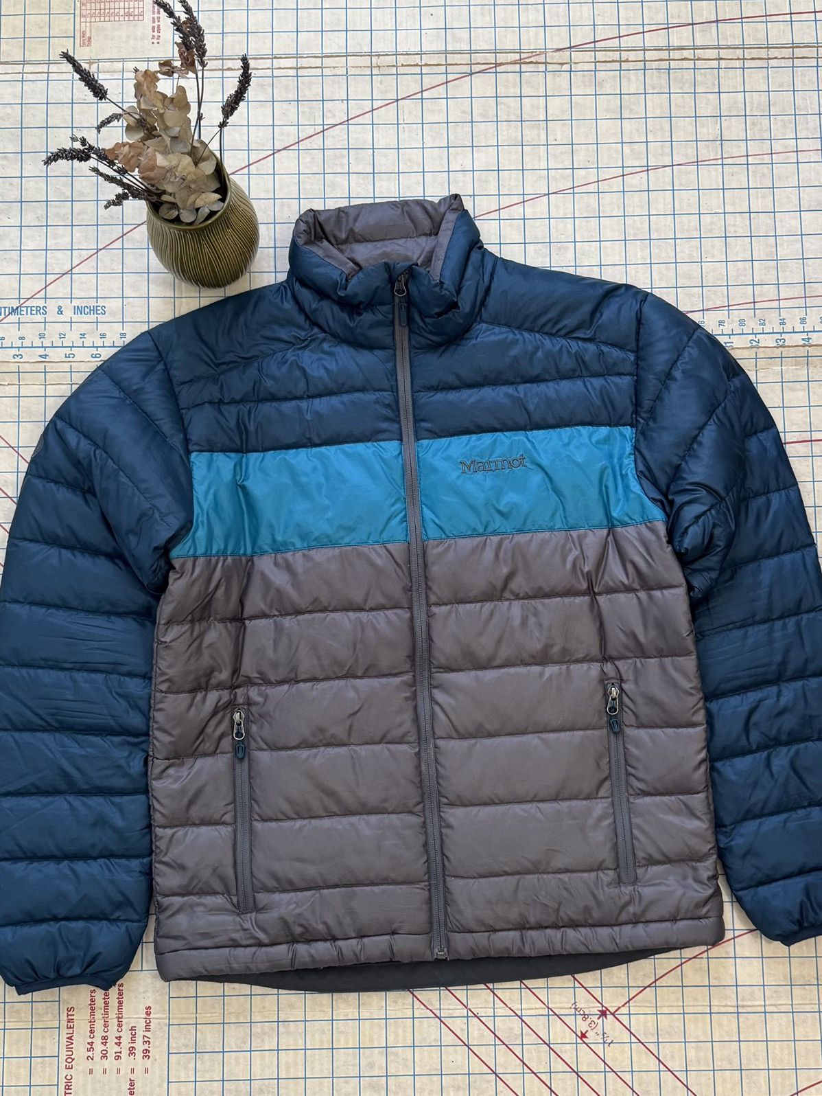 Marmot Marmot 600 Fill Full Zip Puffer Jacket Blue Mens Size Medium Size US M / EU 48-50 / 2 - 2 Thumbnail