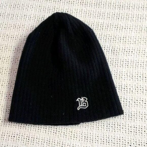 Designer Bula Black Embroidered Logo "B" Ski Beanie Hat Size ONE SIZE - 1 Thumbnail