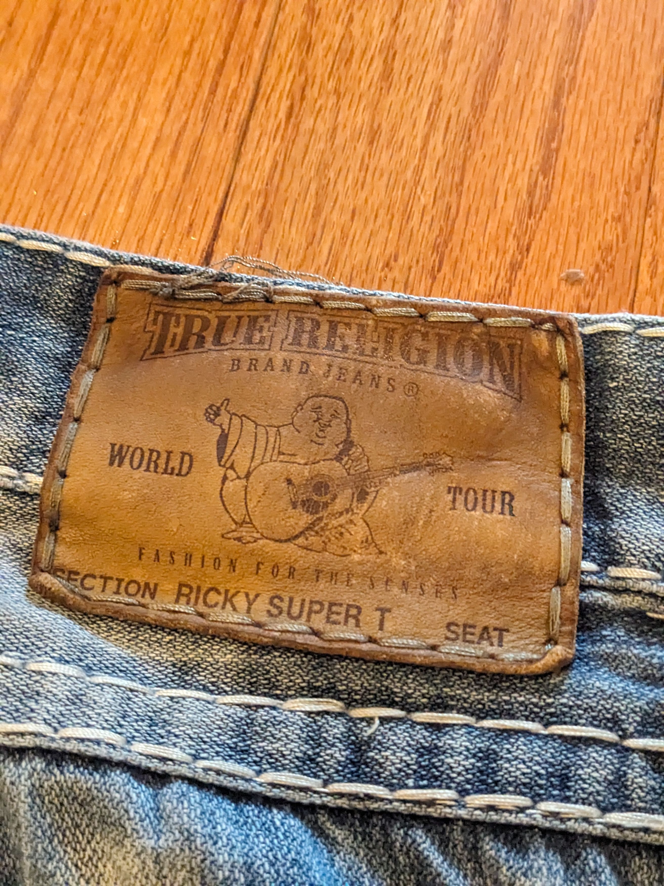 True Religion × Vintage Vintage Y2K True Religion 36x34 Ricky Super T Relaxed Denim Size US 36 / EU 52 - 4 Thumbnail