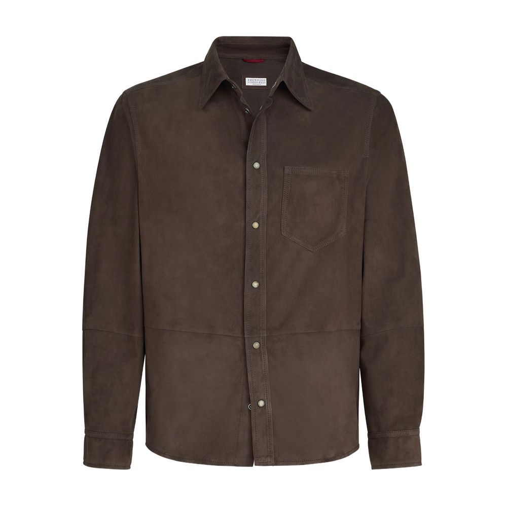 Brunello Cucinelli Brunello Cucinelli BROWN Jackets - Shirt Jackets Size US L / EU 52-54 / 3 - 1 Thumbnail
