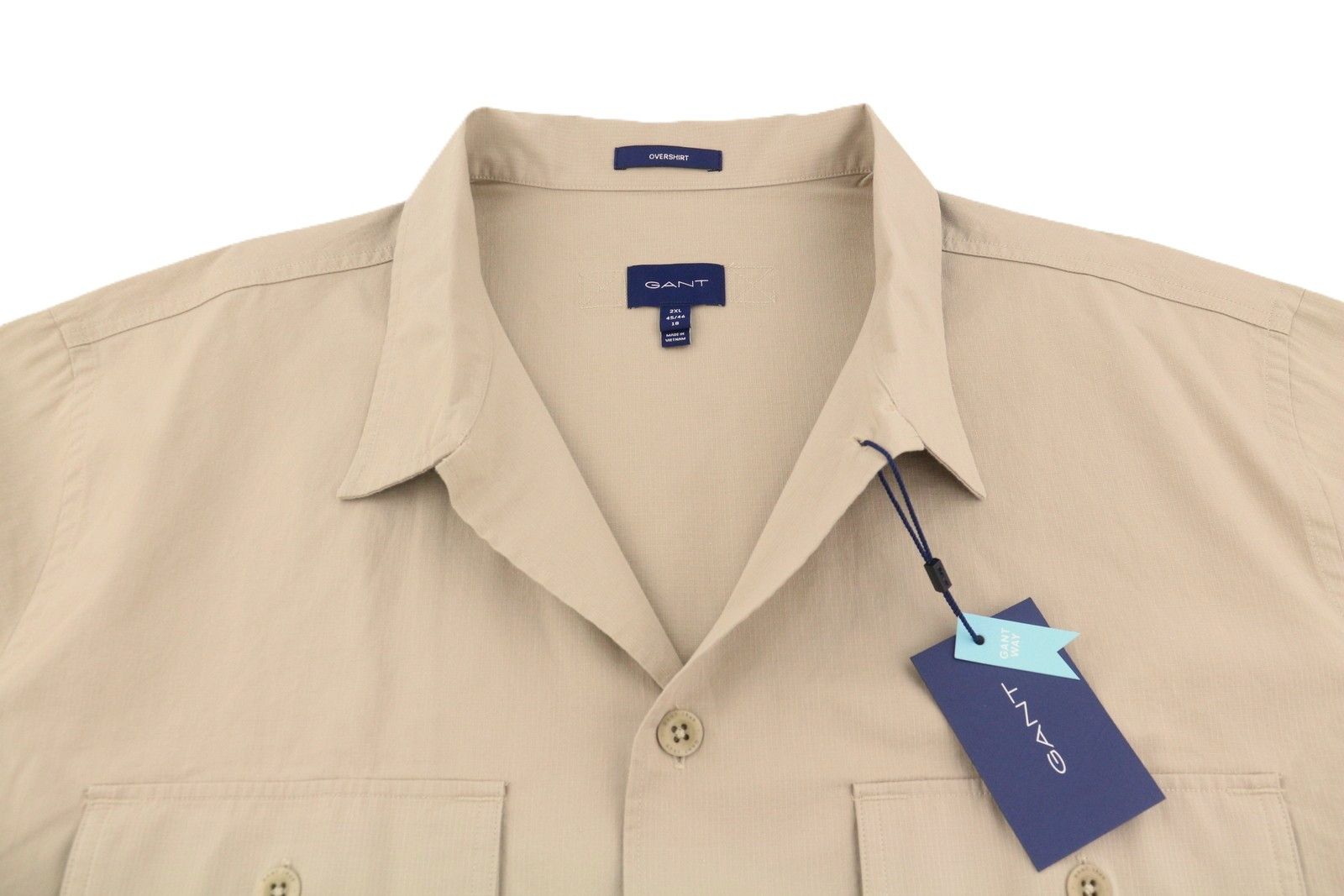 Gant RIPSTOP OVERSHIRT 2XL Plaza Taupe Patch Pocket 87518 Size US XXL / EU 58 / 5 - 4 Thumbnail