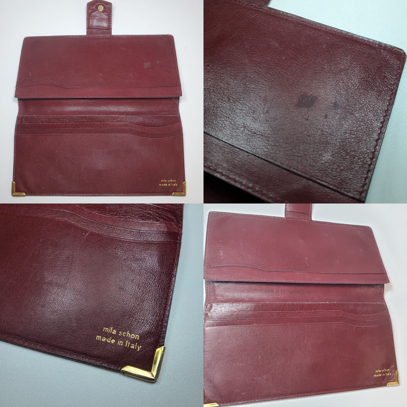 Vintage VINTAGE Mila Schon Wallet Bi-fold Red Leather 8x4 in Women 90s Retro Designer Size ONE SIZE - 8 Thumbnail