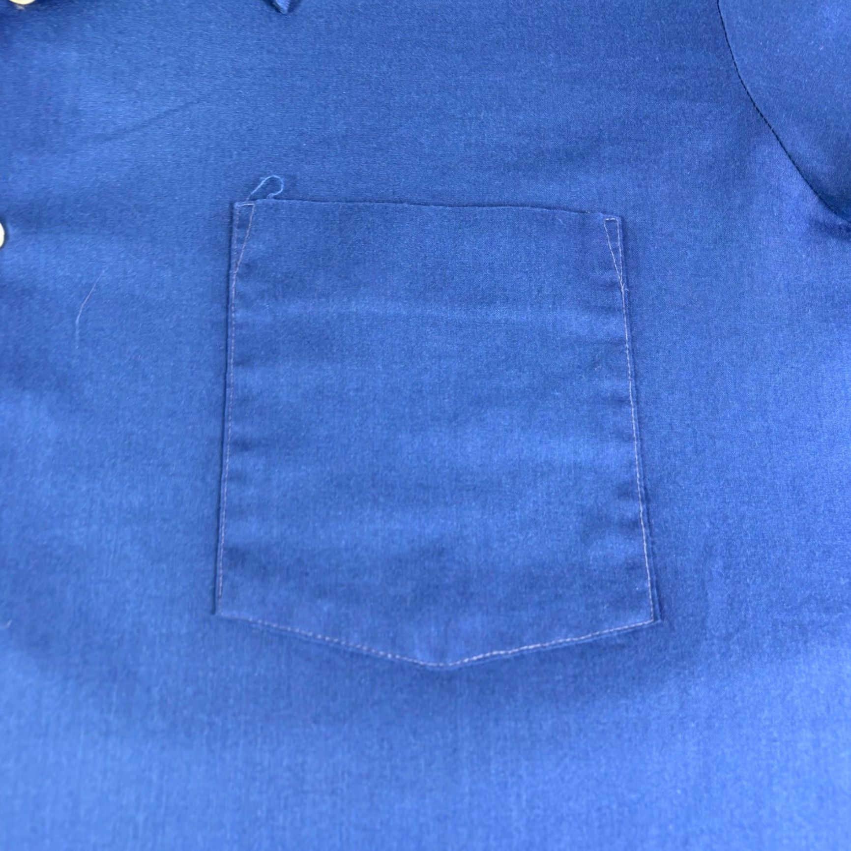 Arrow VINTAGE Arrow Belmont Club Mens Short Sleeve Button Up Shirt Blue Perma Iron Size L Size US L / EU 52-54 / 3 - 8 Thumbnail