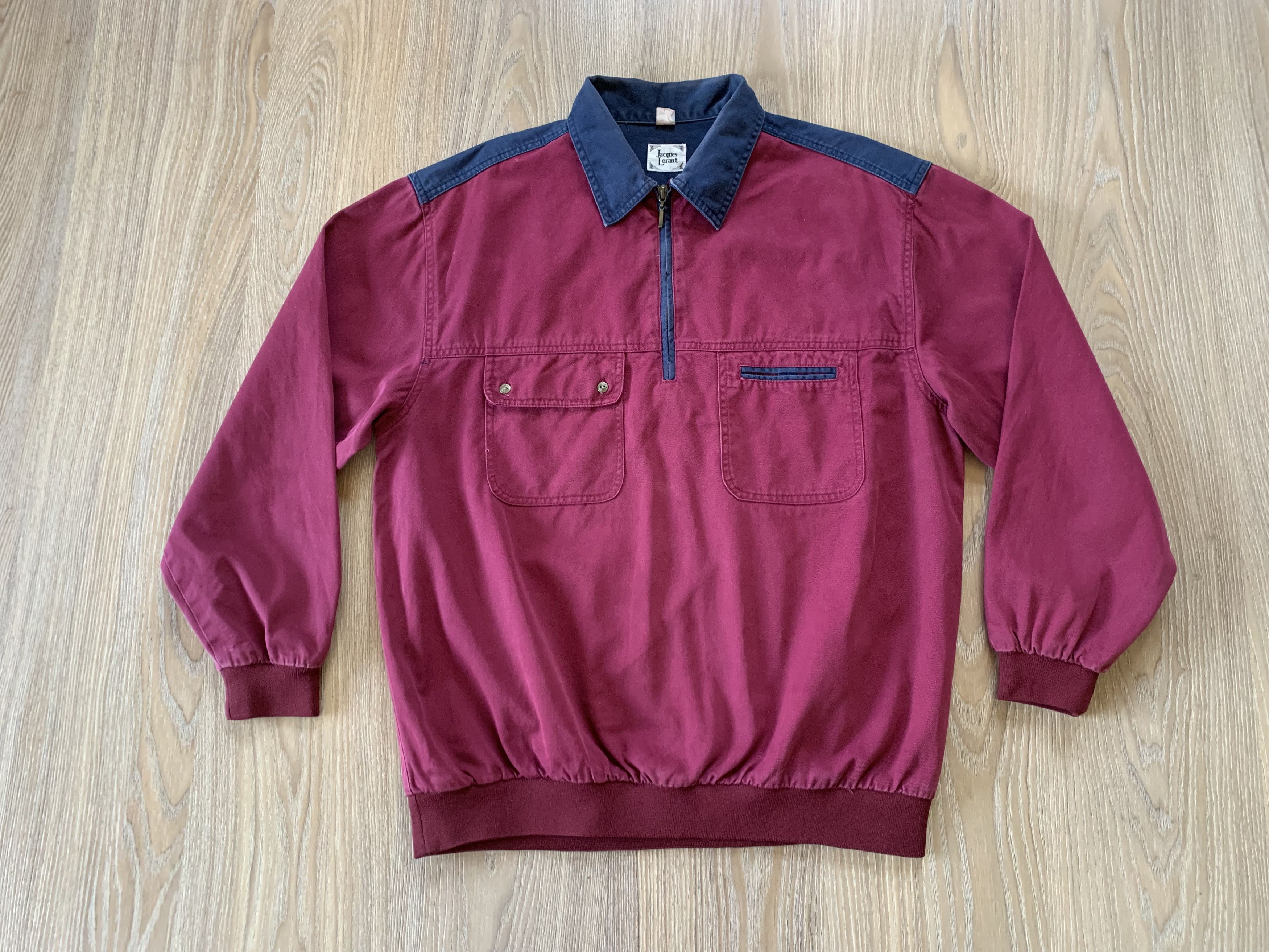 Designer × Vintage Vintage Jacques Lorant Quarter Zip Polo Sweatshirt Size US M / EU 48-50 / 2 - 2 Thumbnail