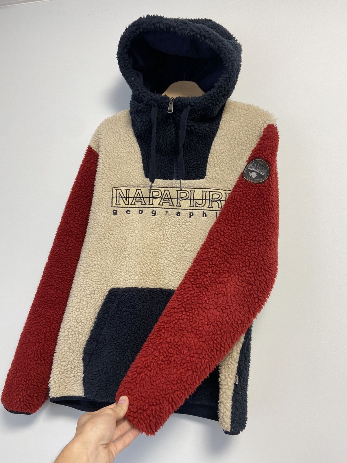 Napapijri VINTAGE NAPAPIJRI SHERPA FLEECE PULLOVER JACKET Size US L / EU 52-54 / 3 - 7 Thumbnail