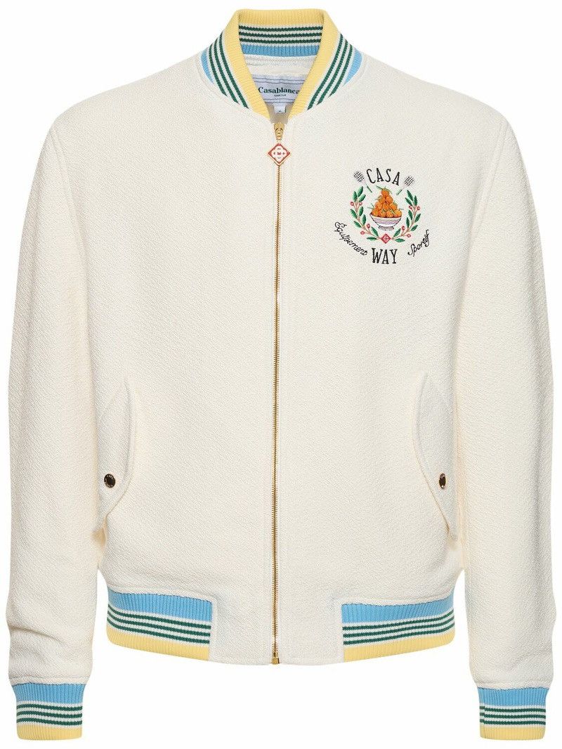 Casablanca CASABLANCA - Casa Way Viscose Blend Bomber Jacket Size US S / EU 44-46 / 1 - 2 Thumbnail