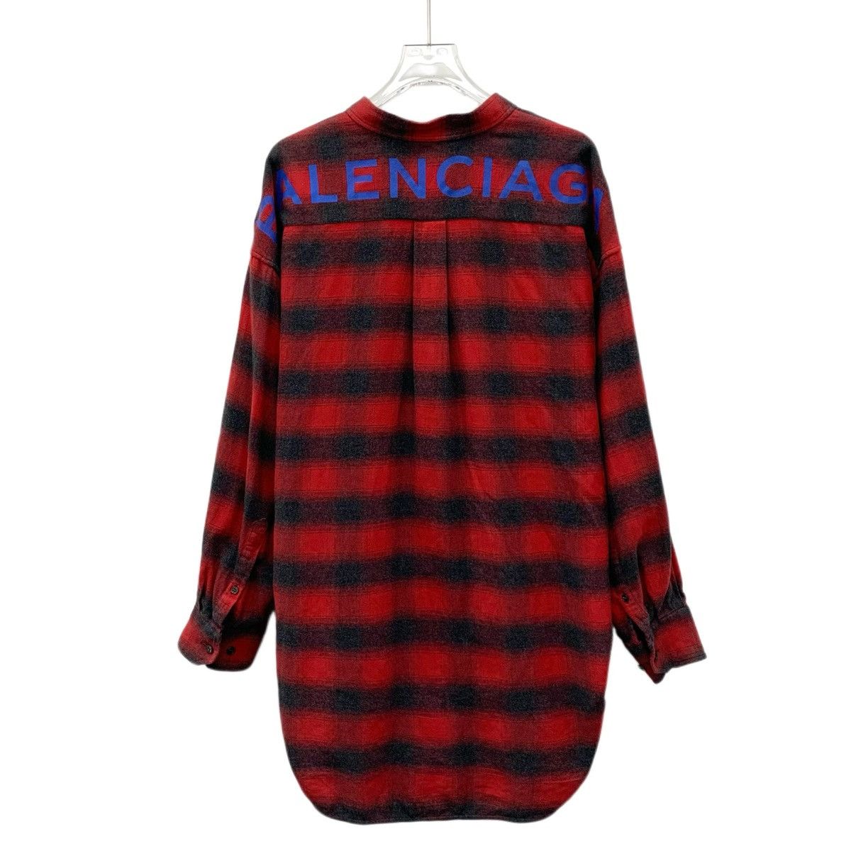 Balenciaga Balenciaga Red Plaid Cotton Bow Tie Long Sleeve Shirt K26WX Size S / US 4 / IT 40 - 2 Thumbnail