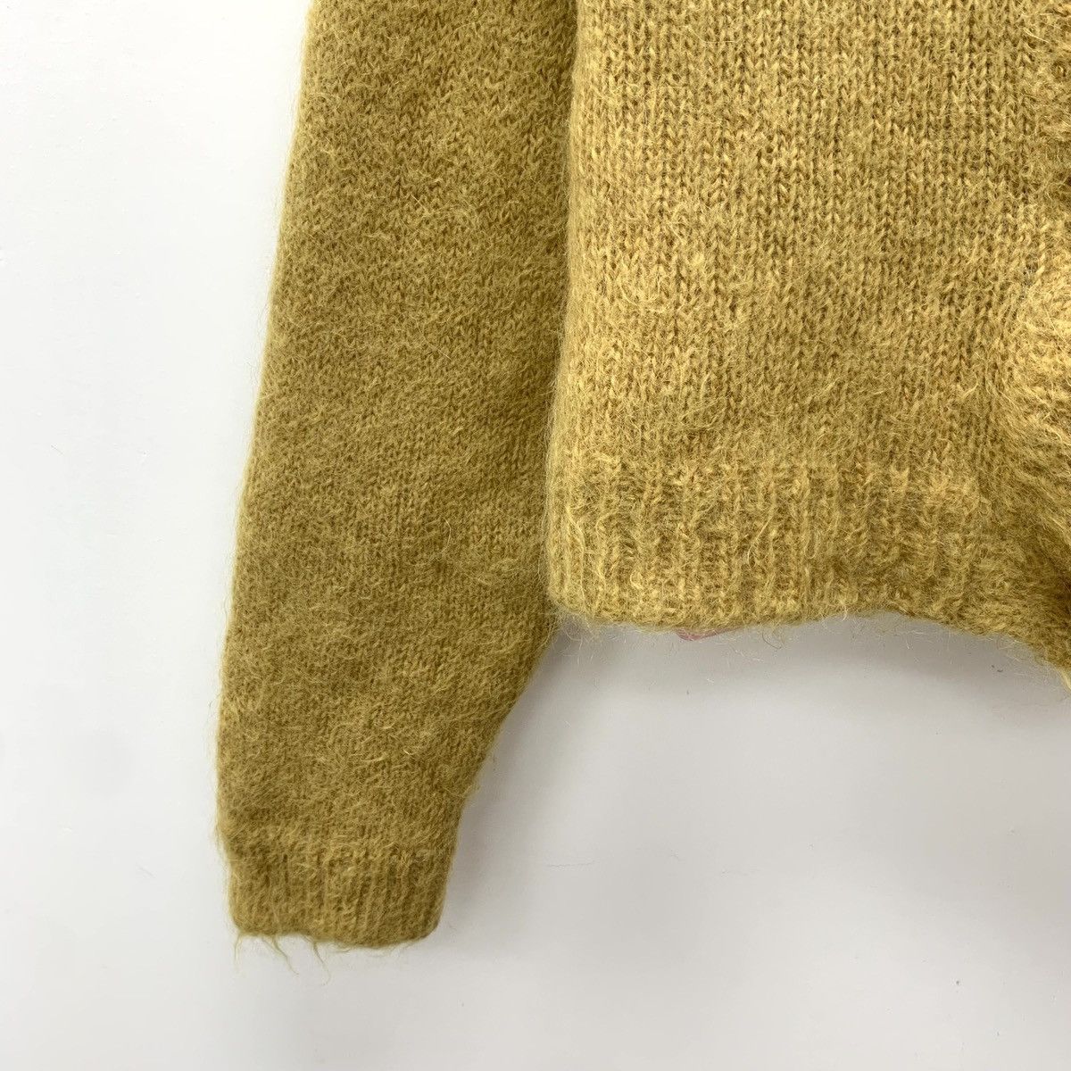 Miu Miu MiuMiu Tan Mohair Long Sleeve Knit Cardigan Coat K26WX Size S / US 4 / IT 40 - 4 Thumbnail