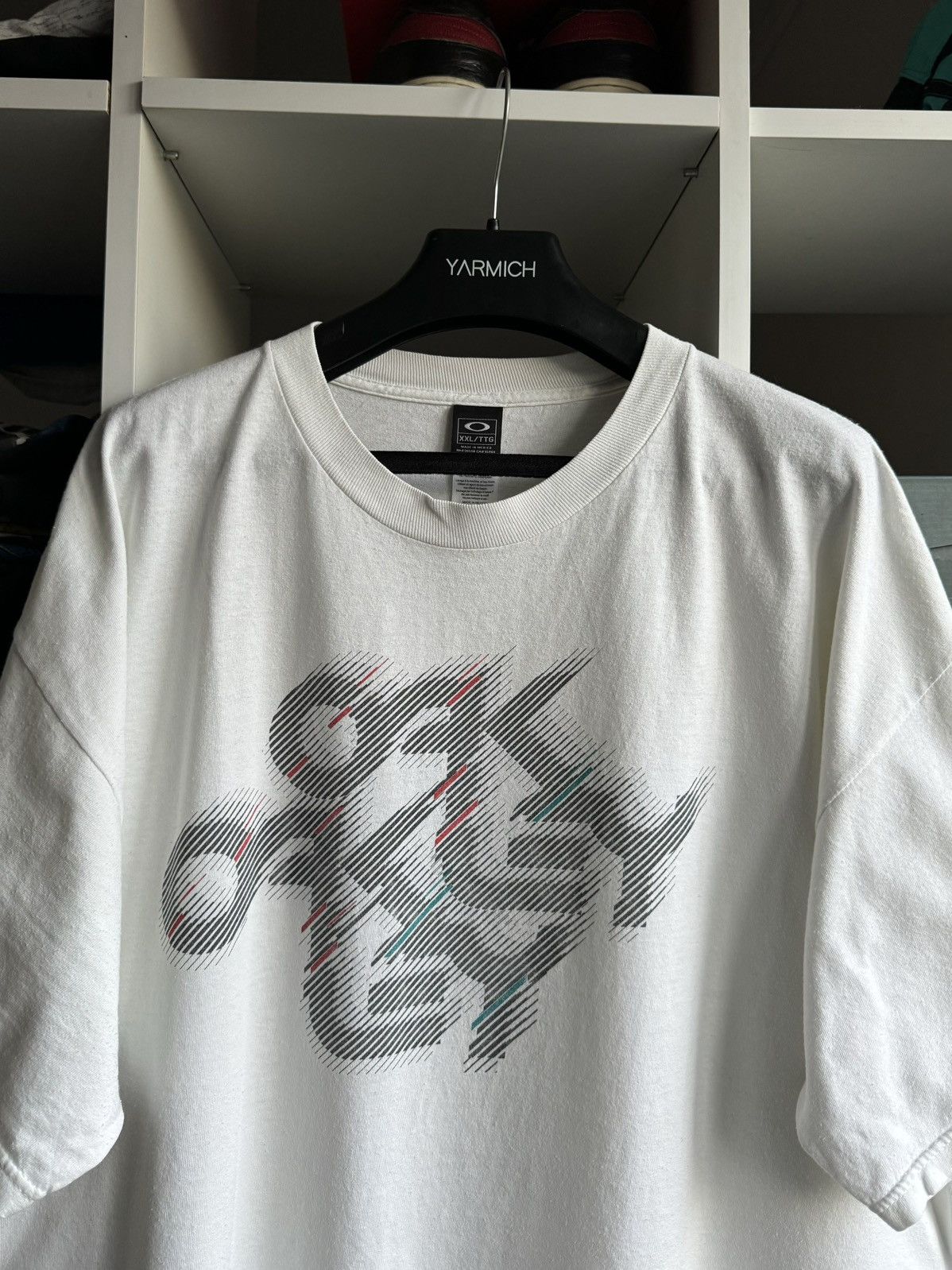 Oakley × Vintage Vintage OAKLEY 3D Graphic Spellout Logo Tee Size US XXL / EU 58 / 5 - 2 Thumbnail