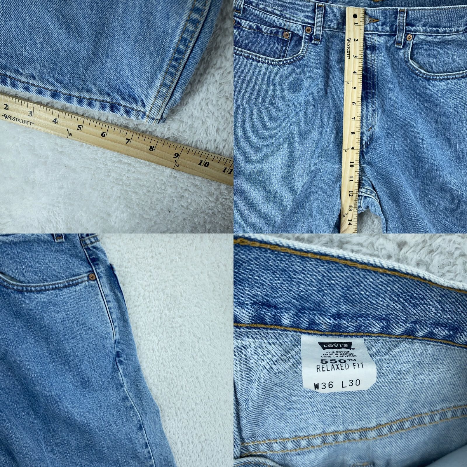 Levi's Vintage Levi's 550 Relaxed Fit Jeans Mens Blue Tapered Leg Denim Actual 33x29 Size US 33 - 8 Thumbnail