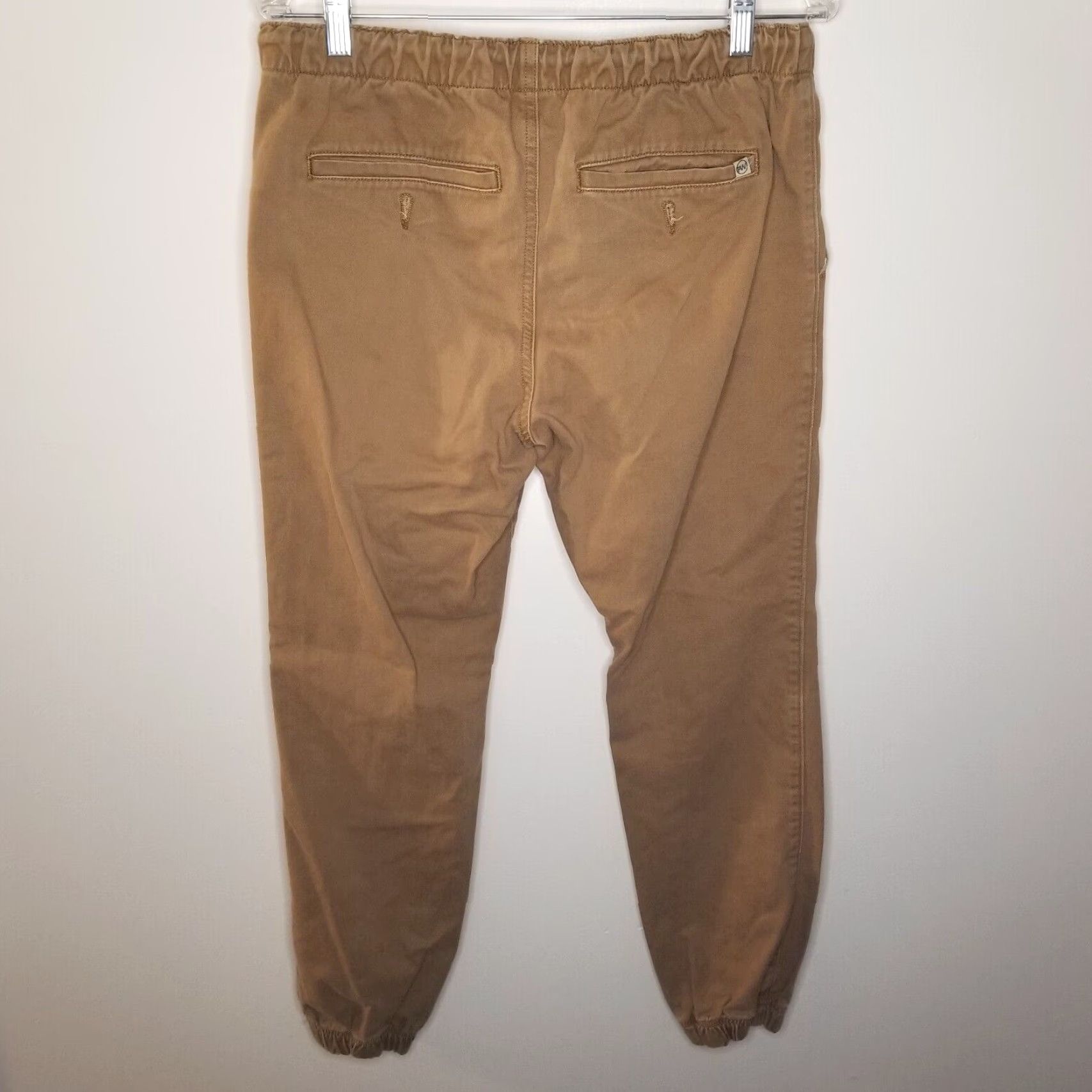 Vintage Free World Mens Brown Elastic Waist Joggers Pants Size S Size US 29 - 4 Thumbnail