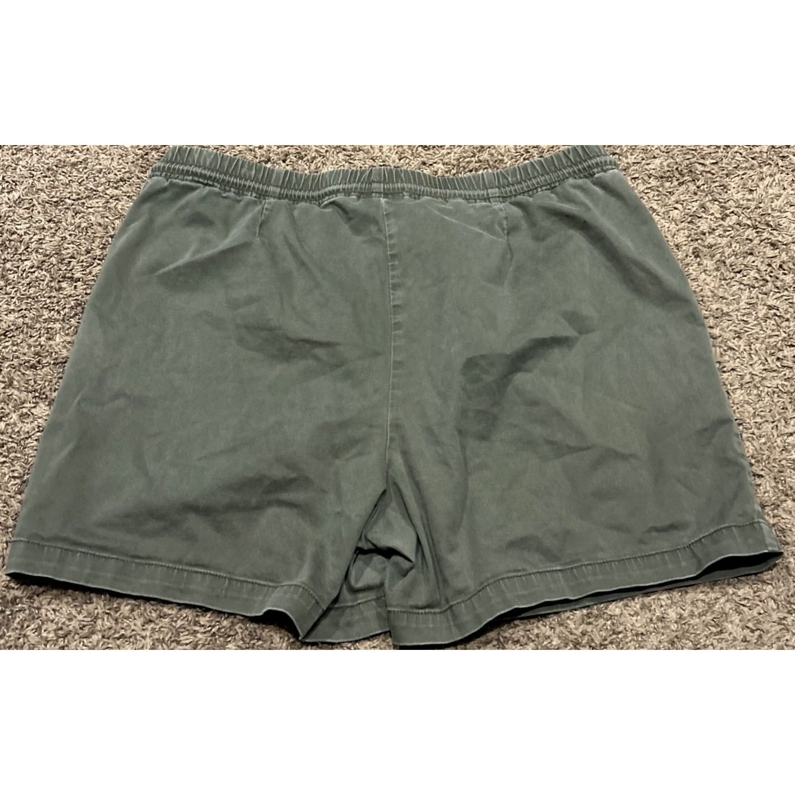 J. Jill J. Jill Women’s XL Cotton Blend Shorts Olive Green Casual Chino Pockets Regular Vintage No Size 40" / US 18 - 5 Thumbnail