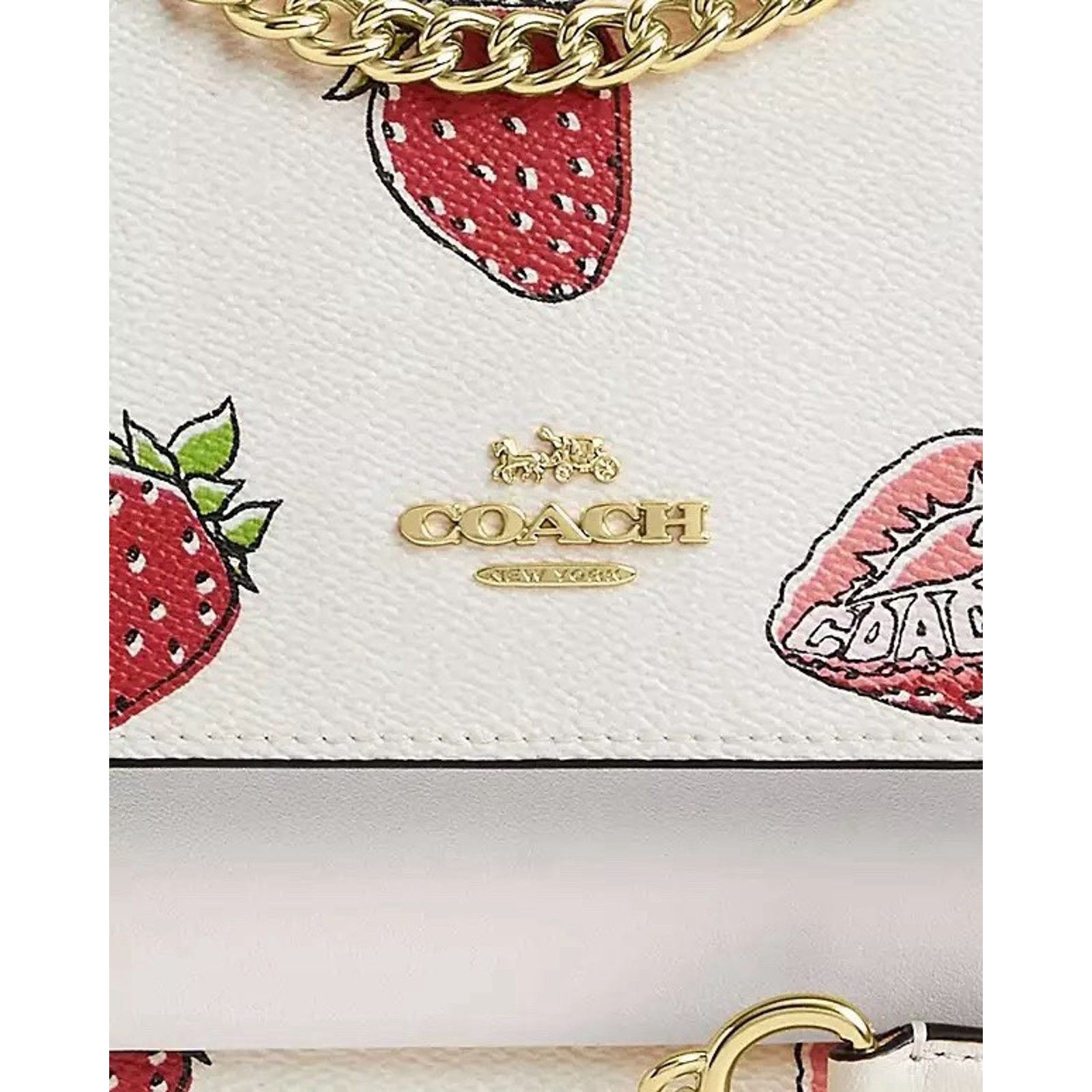 Coach NWT Coach Klare Crossbody Strawberry Gold/Chalk Multi CAL65 Size ONE SIZE - 12 Thumbnail