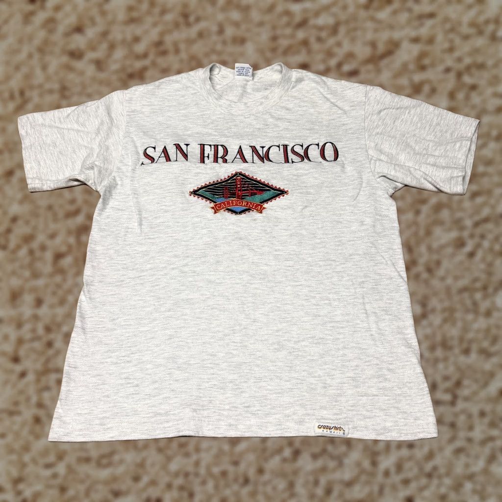 Vintage Crazy Shirts Shirt Mens Small Gray San Francisco California Embroidered Tee Size US L / EU 52-54 / 3 - 1 Thumbnail