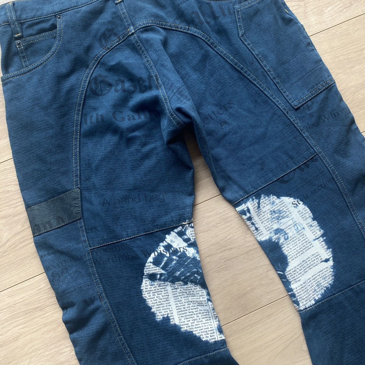 John Galliano S/S 2006 John Galliano Star Panel Gazette J-Cut Jeans Size US 33 - 9 Thumbnail