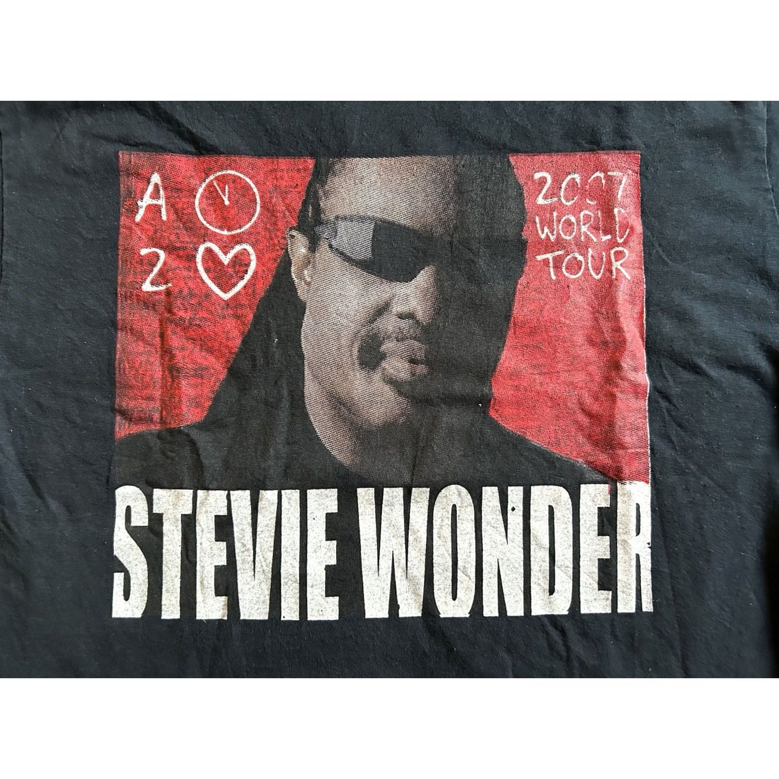 Vintage Stevie Wonder World Tour 2007 Concert T-Shirt Men’s Size L Black Two Sided Shirt Mens L Black Stevie Wonder World Tour 2007 Concert T-Shirt Two Sided Size US L / EU 52-54 / 3 - 3 Thumbnail