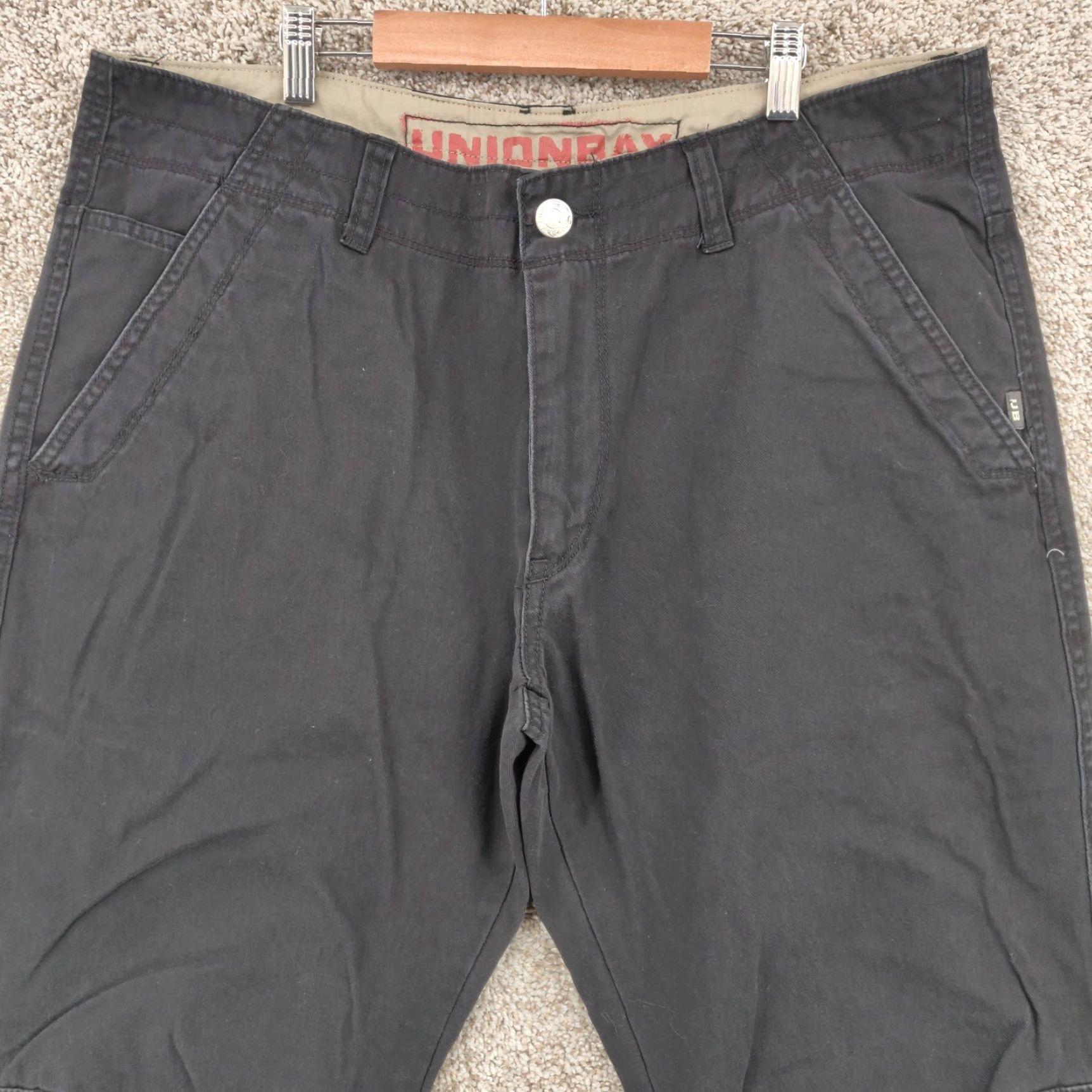 Vintage UNIONBAY Pants Men 38x30 Black Chino Casual 5-Pocket M id Regular Straight Outdoor Utility Vintage No Size US 38 / EU 54 - 2 Thumbnail