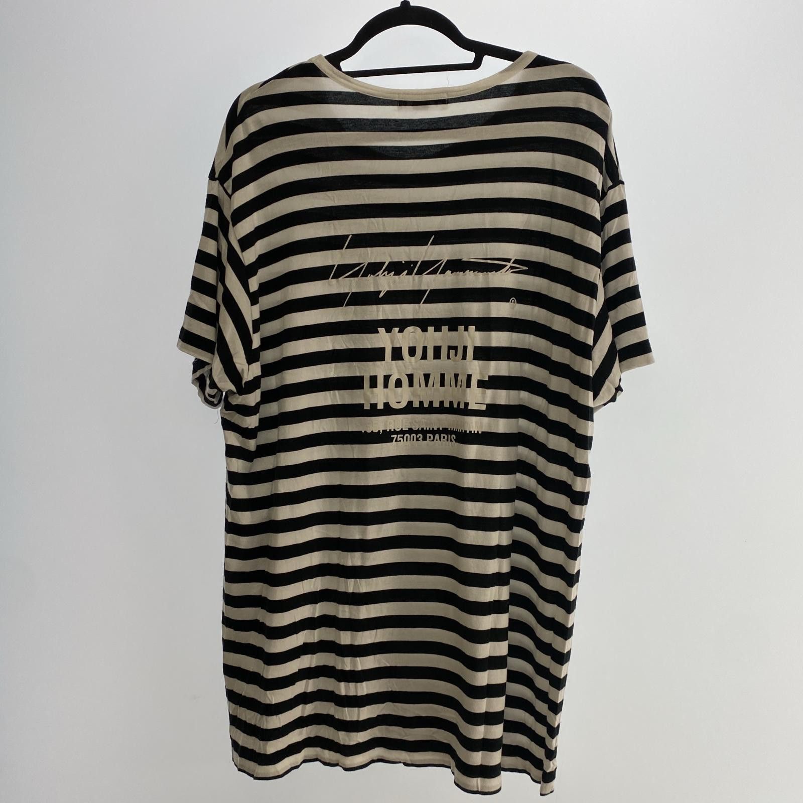 Yohji Yamamoto Yohji Yamamoto POUR HOMME BORDER/STAFF TEE Size US L / EU 52-54 / 3 - 2 Thumbnail
