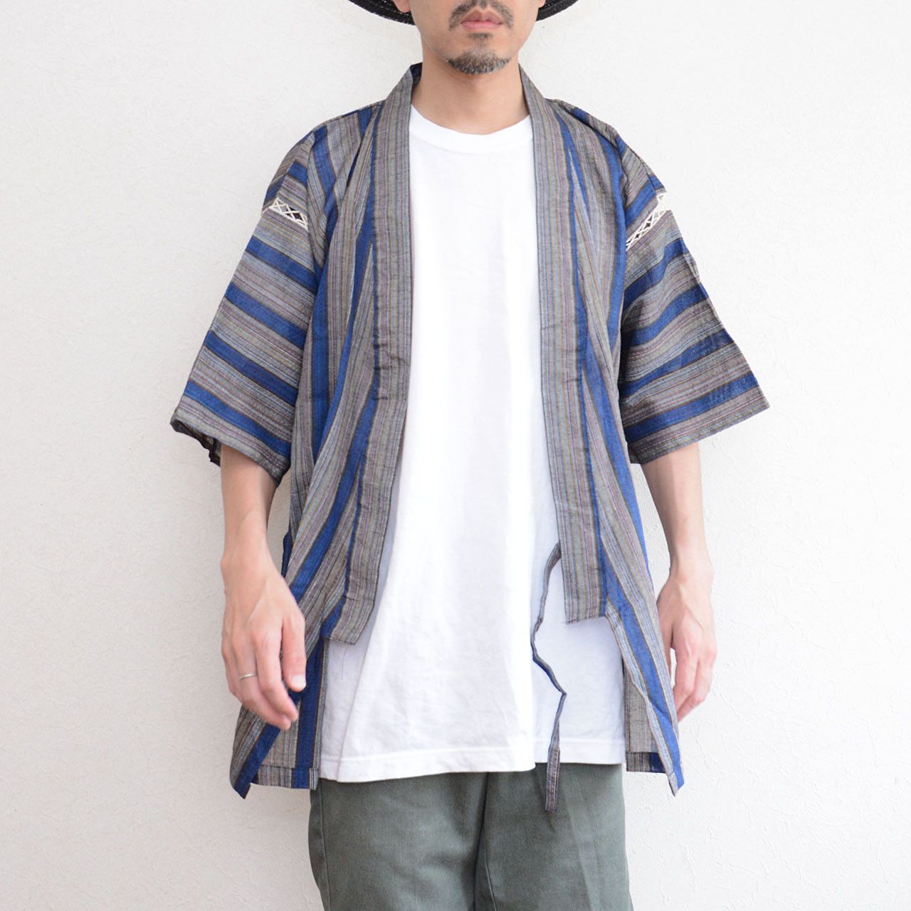 Other Jinbei Kimono Jacket Stripe Lightweight Cotton Summerwear Size US M / EU 48-50 / 2 - 13 Thumbnail