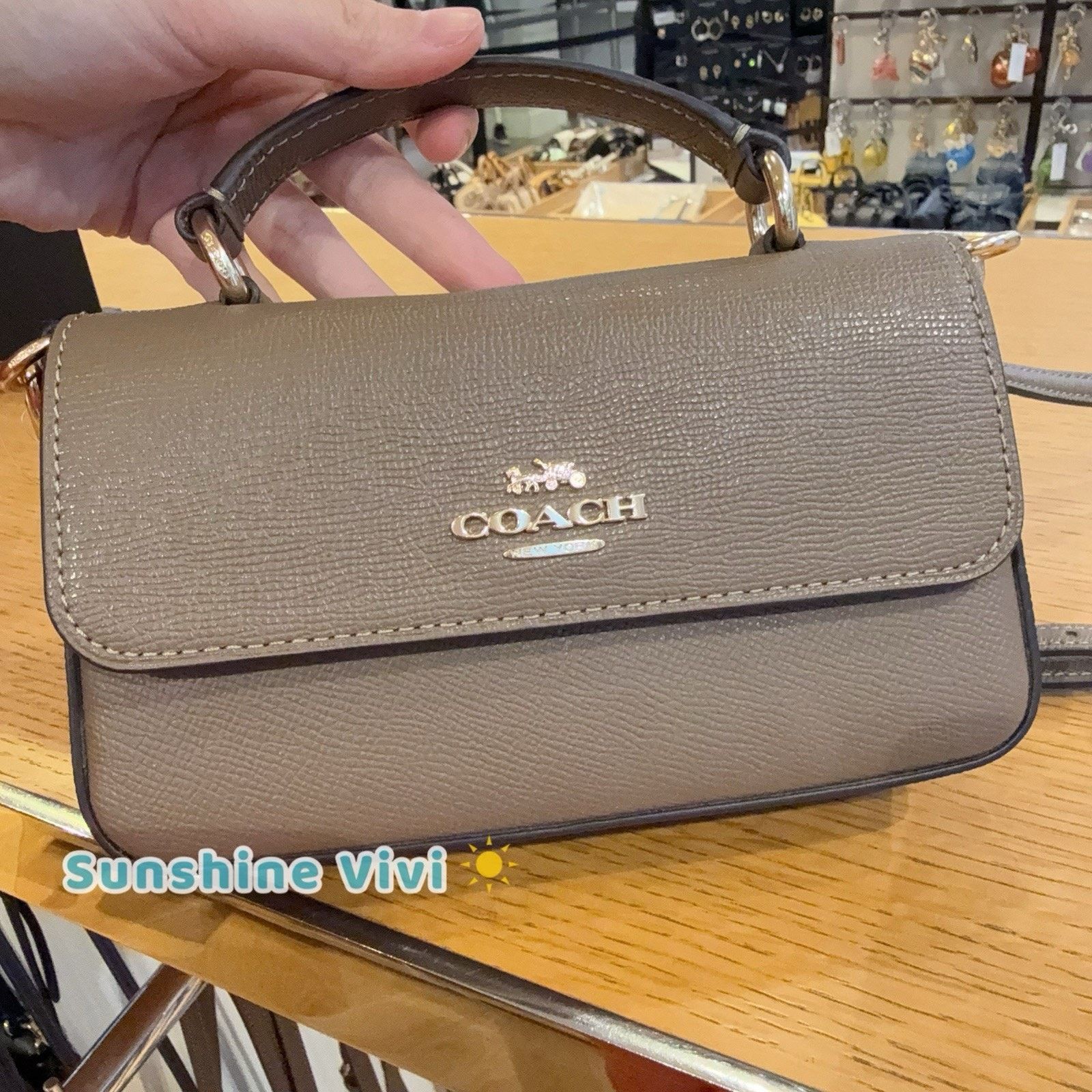 Coach NWT Coach Mini Josie Top Handle Bag CCK67 DARK STONE Size ONE SIZE - 4 Thumbnail