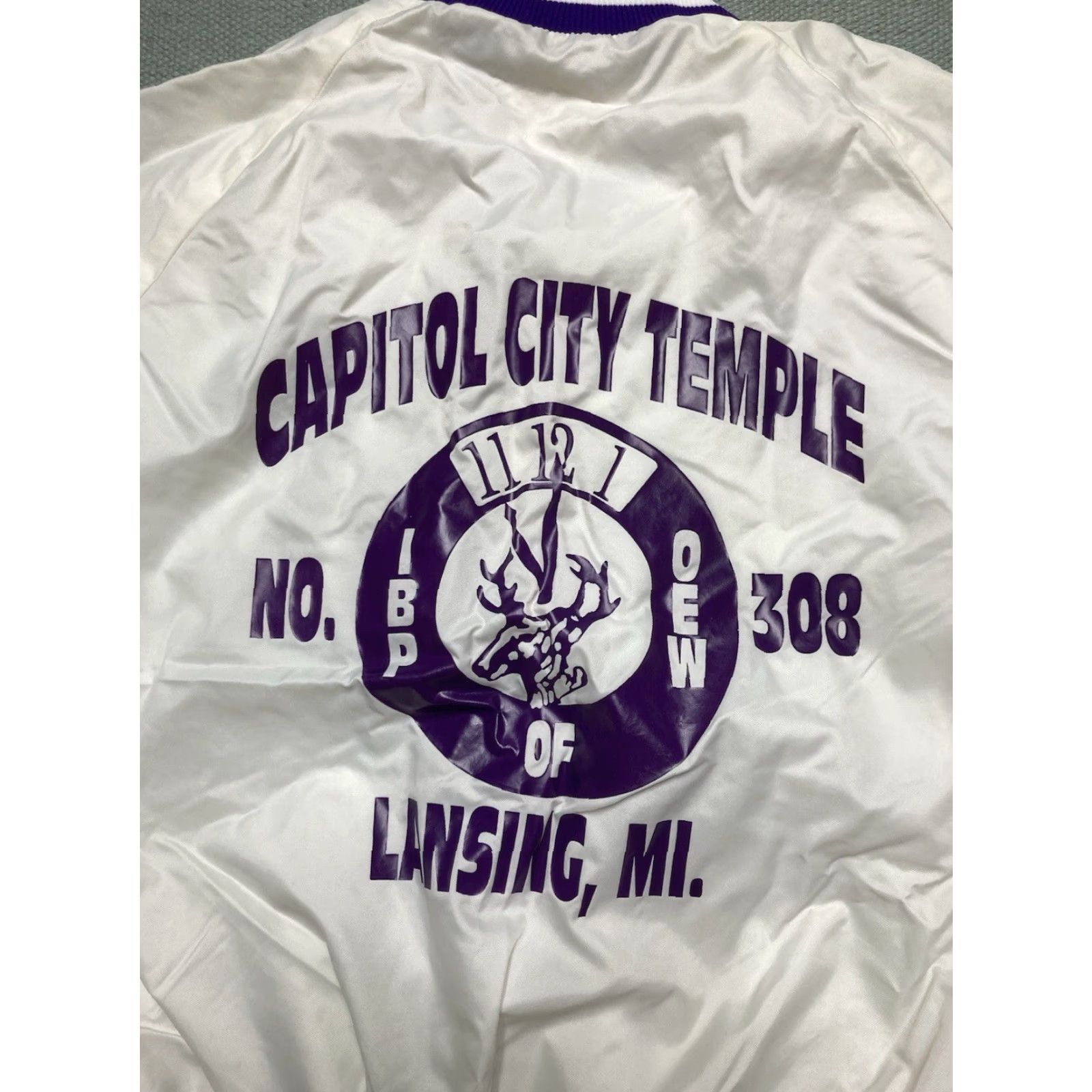 Vintage VINTAGE 80s bomber jacket IBPOEW order of the elks Lansing Michigan adult XL Size US XL / EU 56 / 4 - 2 Thumbnail