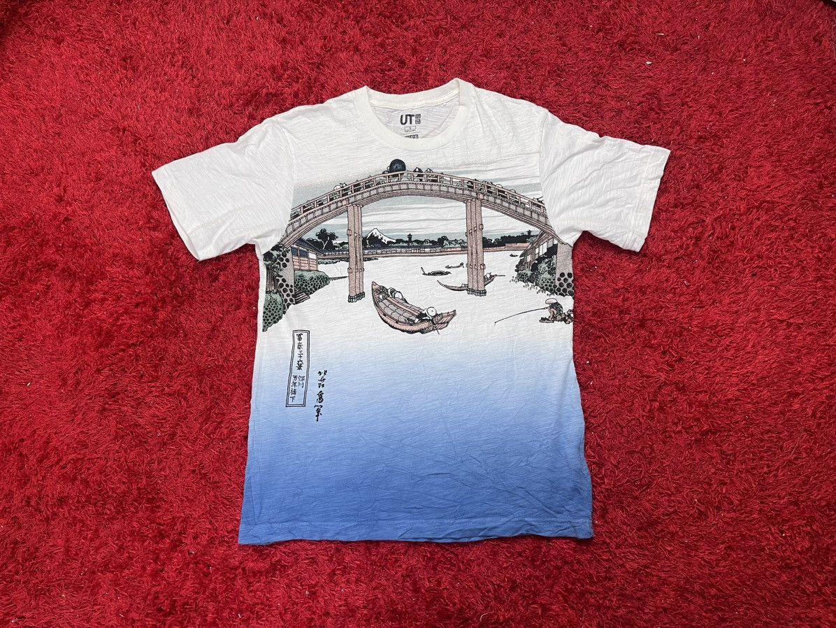 Japanese Brand × Uniqlo Hokusai Blue Uniqlo tshirt Size US S / EU 44-46 / 1 - 1 Thumbnail